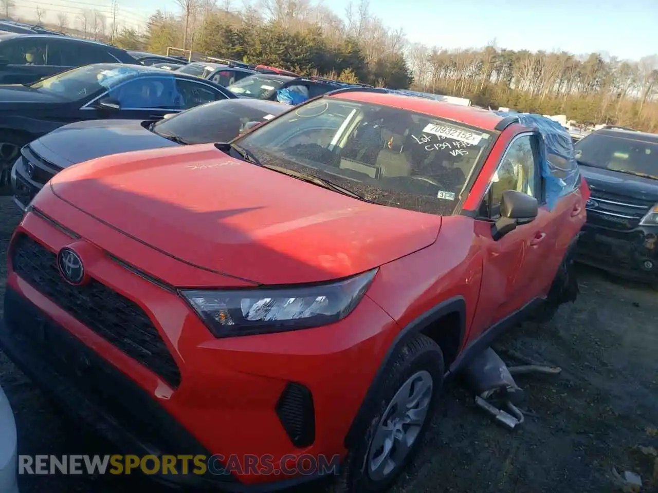 1 Photograph of a damaged car 2T3F1RFV0LW090877 TOYOTA RAV4 2020