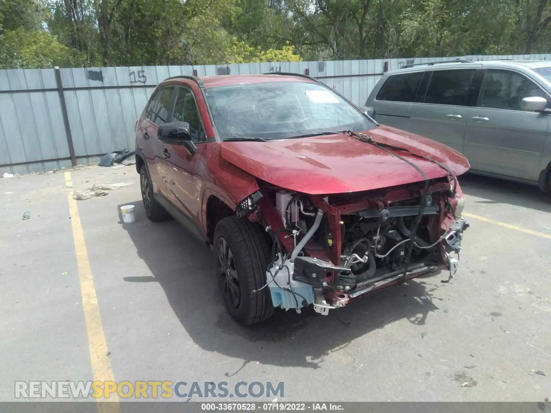 1 Photograph of a damaged car 2T3F1RFV9LC091172 TOYOTA RAV4 2020