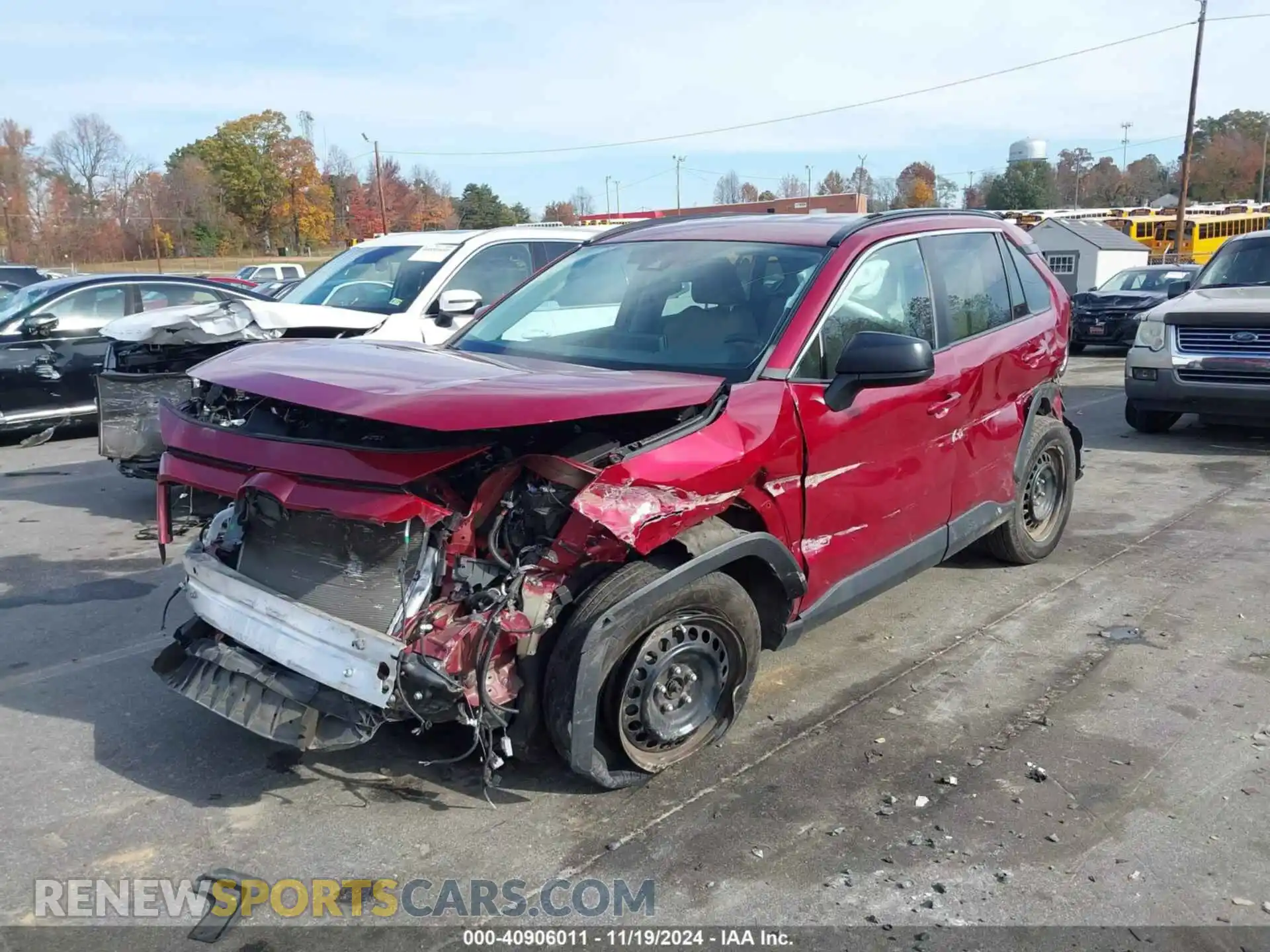 2 fotografías del automóvil dañado 2T3H1RFV0LC073331 TOYOTA RAV4 2020