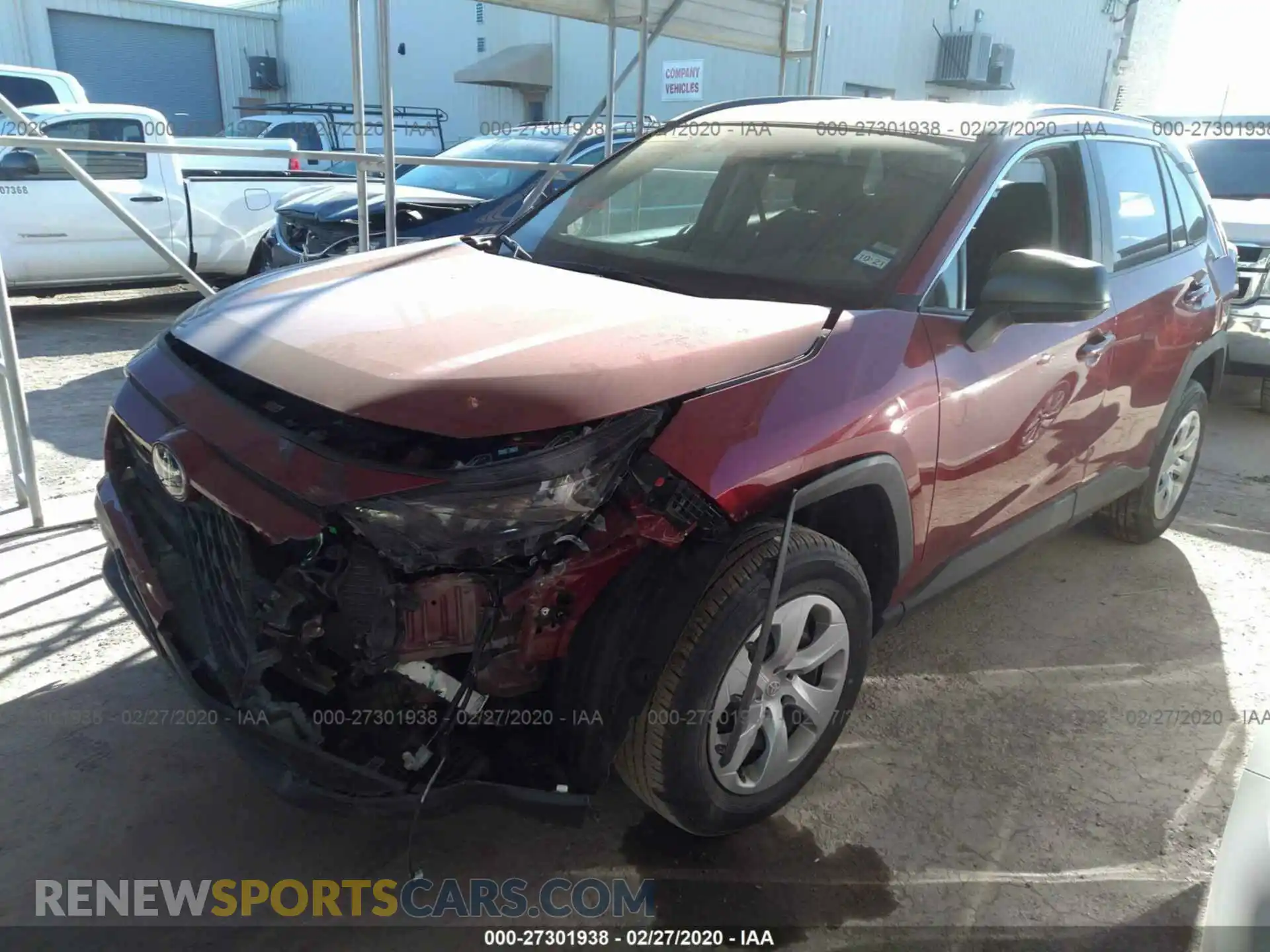 2 Photograph of a damaged car 2T3H1RFV4LC036640 TOYOTA RAV4 2020