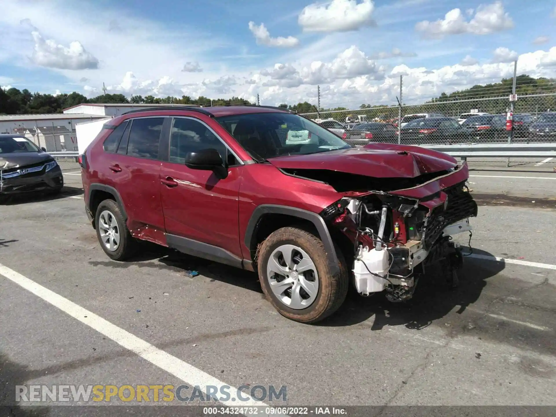1 Photograph of a damaged car 2T3H1RFV7LC084388 TOYOTA RAV4 2020