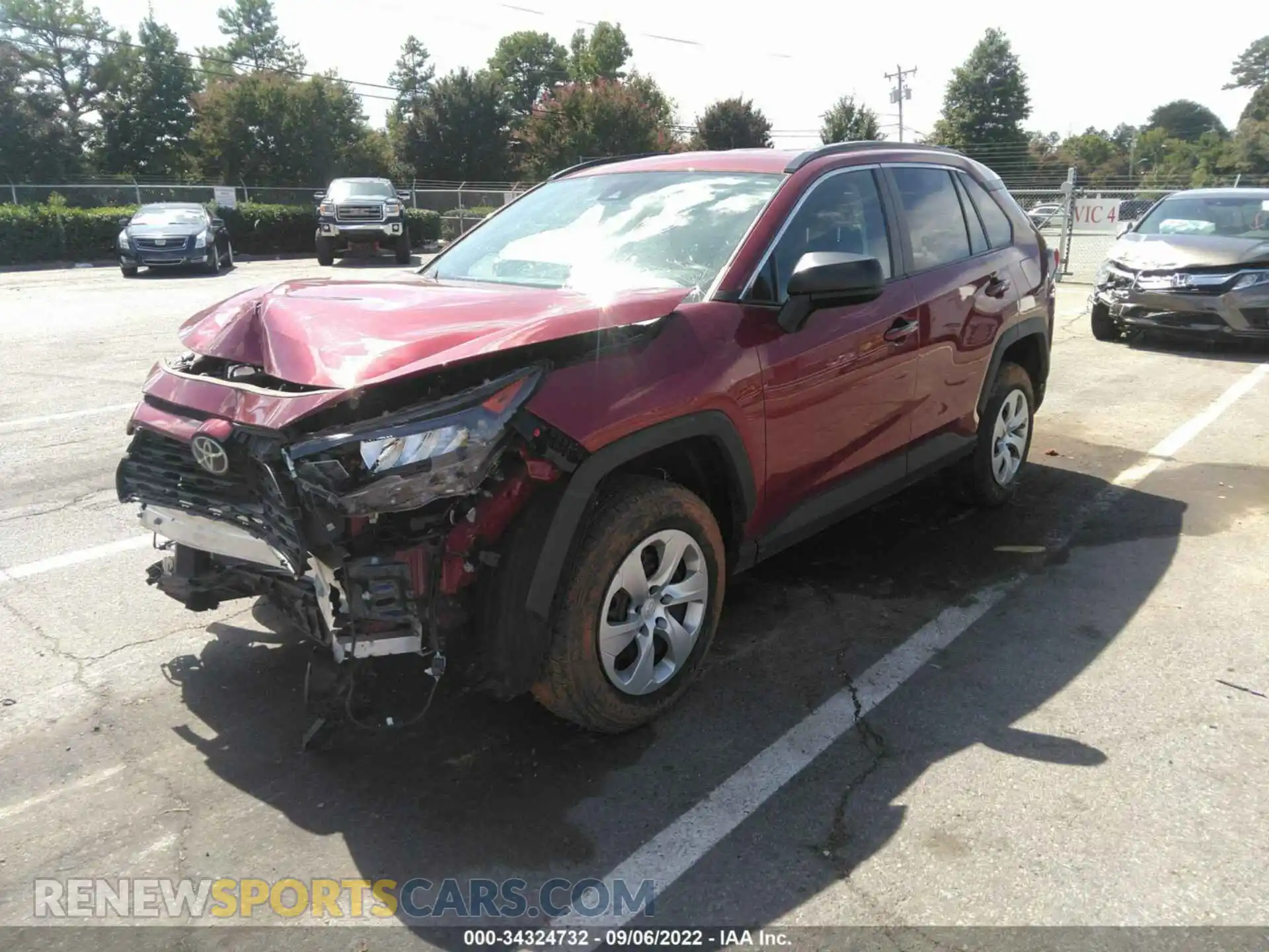 2 Photograph of a damaged car 2T3H1RFV7LC084388 TOYOTA RAV4 2020