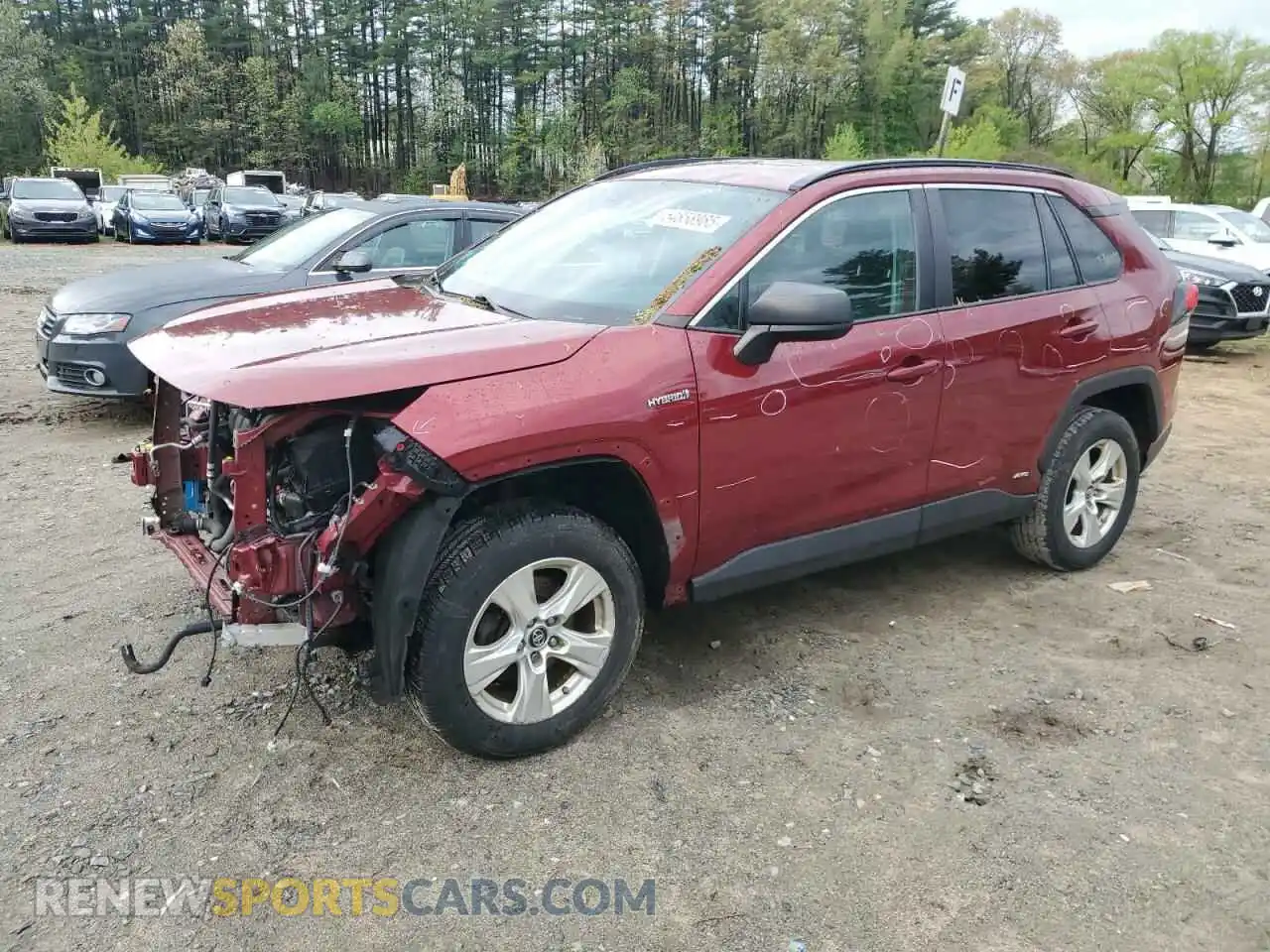 1 Photograph of a damaged car 2T3LWRFV7LW086524 TOYOTA RAV4 2020