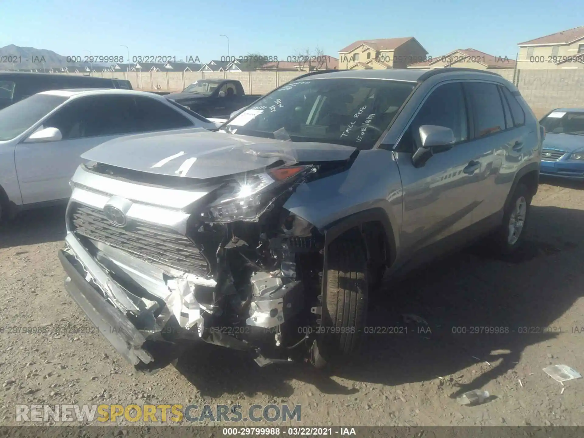 2 Photograph of a damaged car 2T3P1RFV1LC100841 TOYOTA RAV4 2020