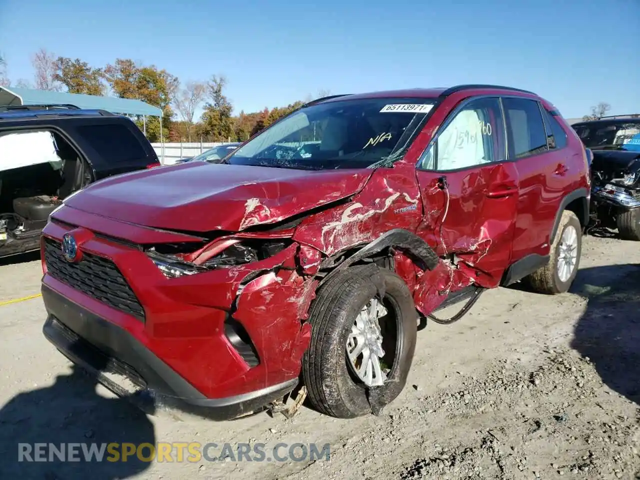 2 fotografías del automóvil dañado 2T3RWRFV0LW072023 TOYOTA RAV4 2020