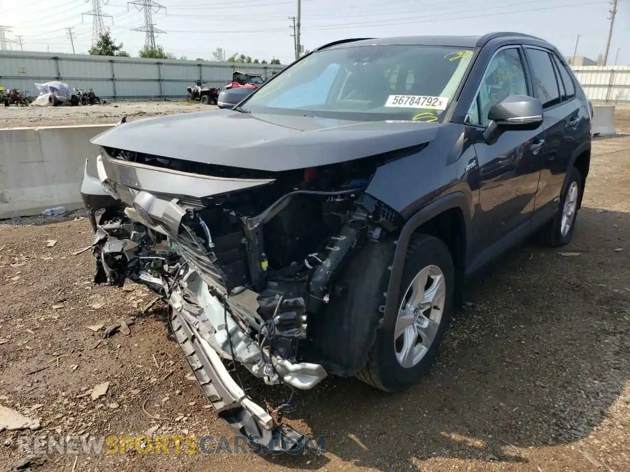 2 fotografías del automóvil dañado 2T3RWRFV9LW058377 TOYOTA RAV4 2020
