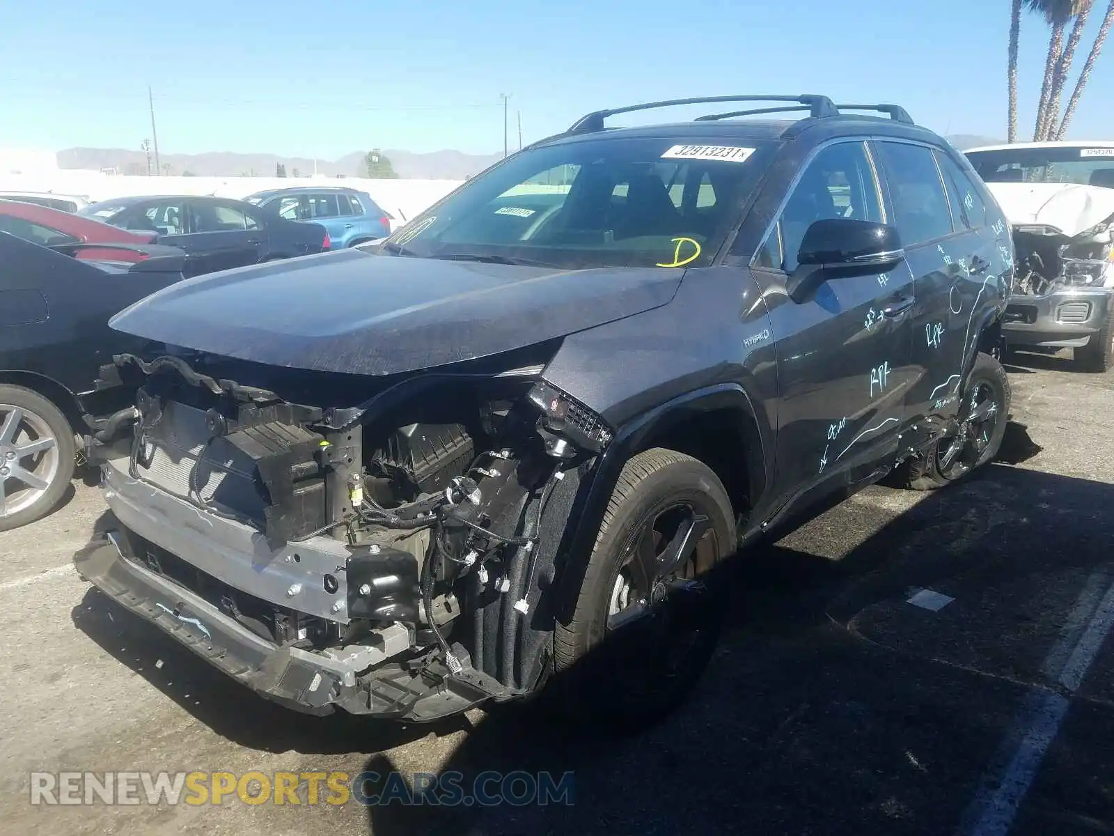2 Photograph of a damaged car JTME6RFVXLD502927 TOYOTA RAV4 2020