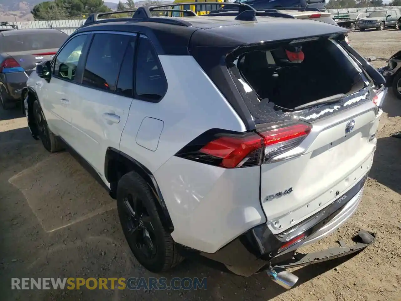 3 fotografías del automóvil dañado JTMEWRFV9LD532565 TOYOTA RAV4 2020