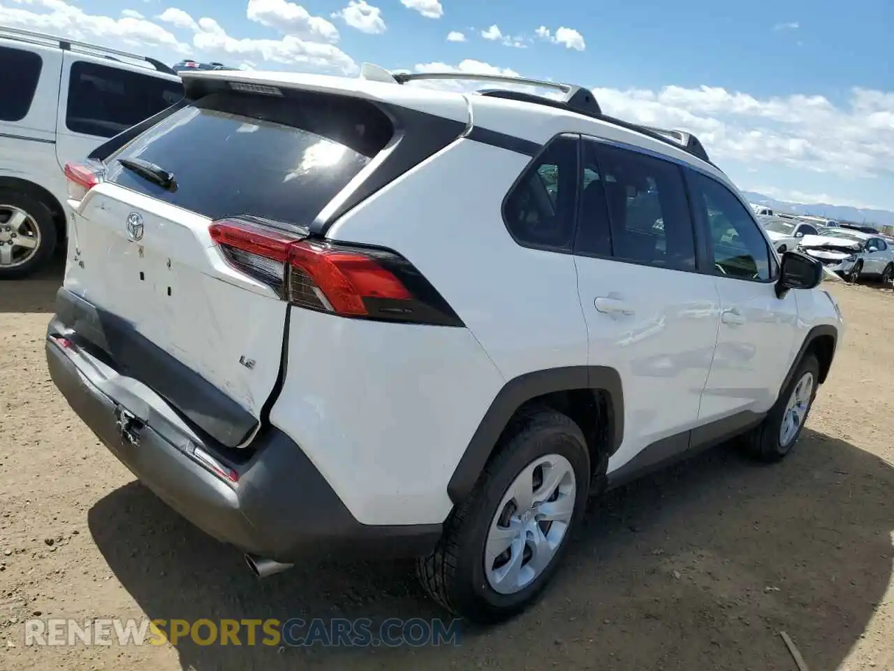 3 fotografías del automóvil dañado JTMH1RFV7LD050284 TOYOTA RAV4 2020