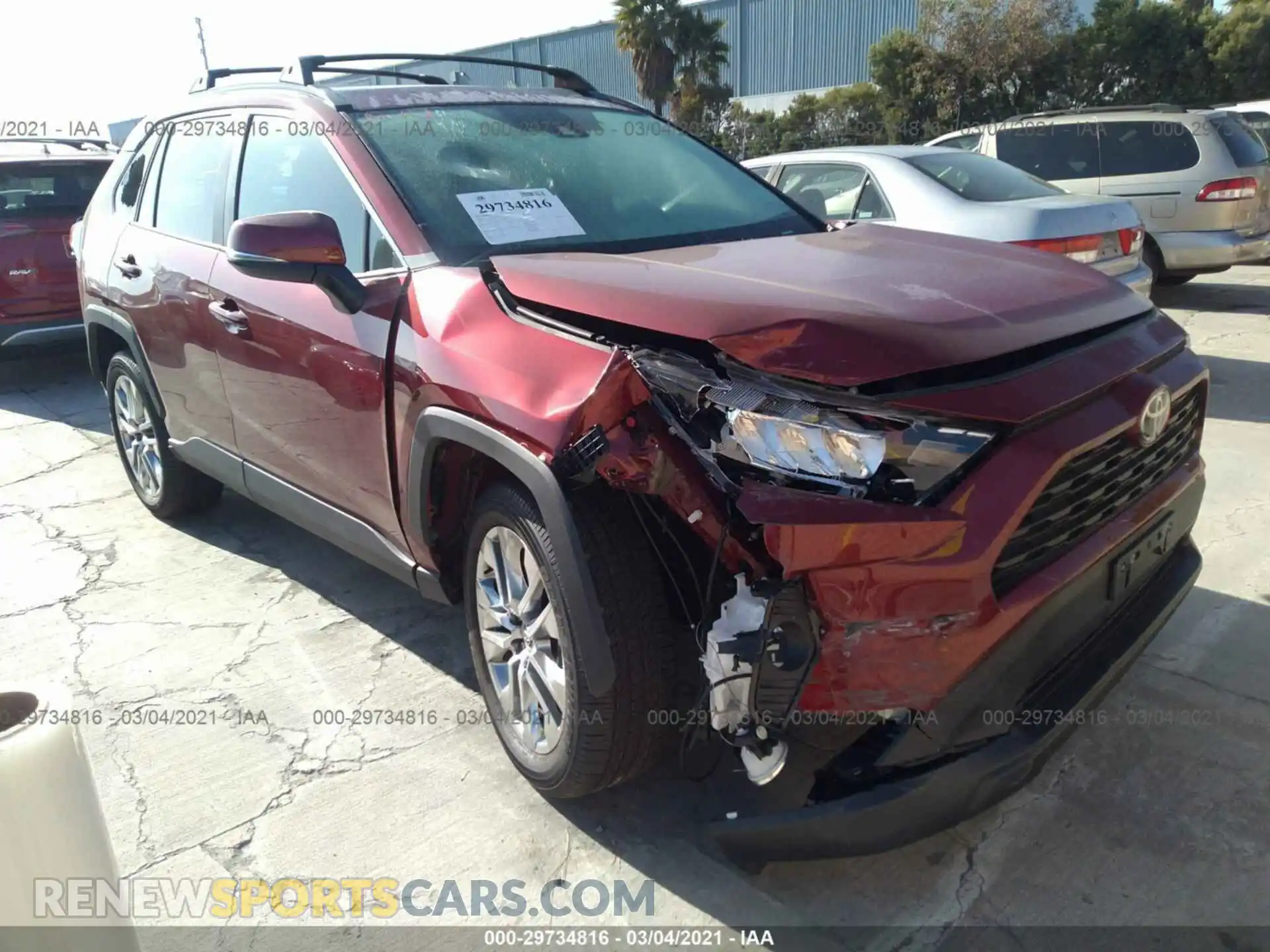 1 Photograph of a damaged car 2T3A1RFV3MC140958 TOYOTA RAV4 2021
