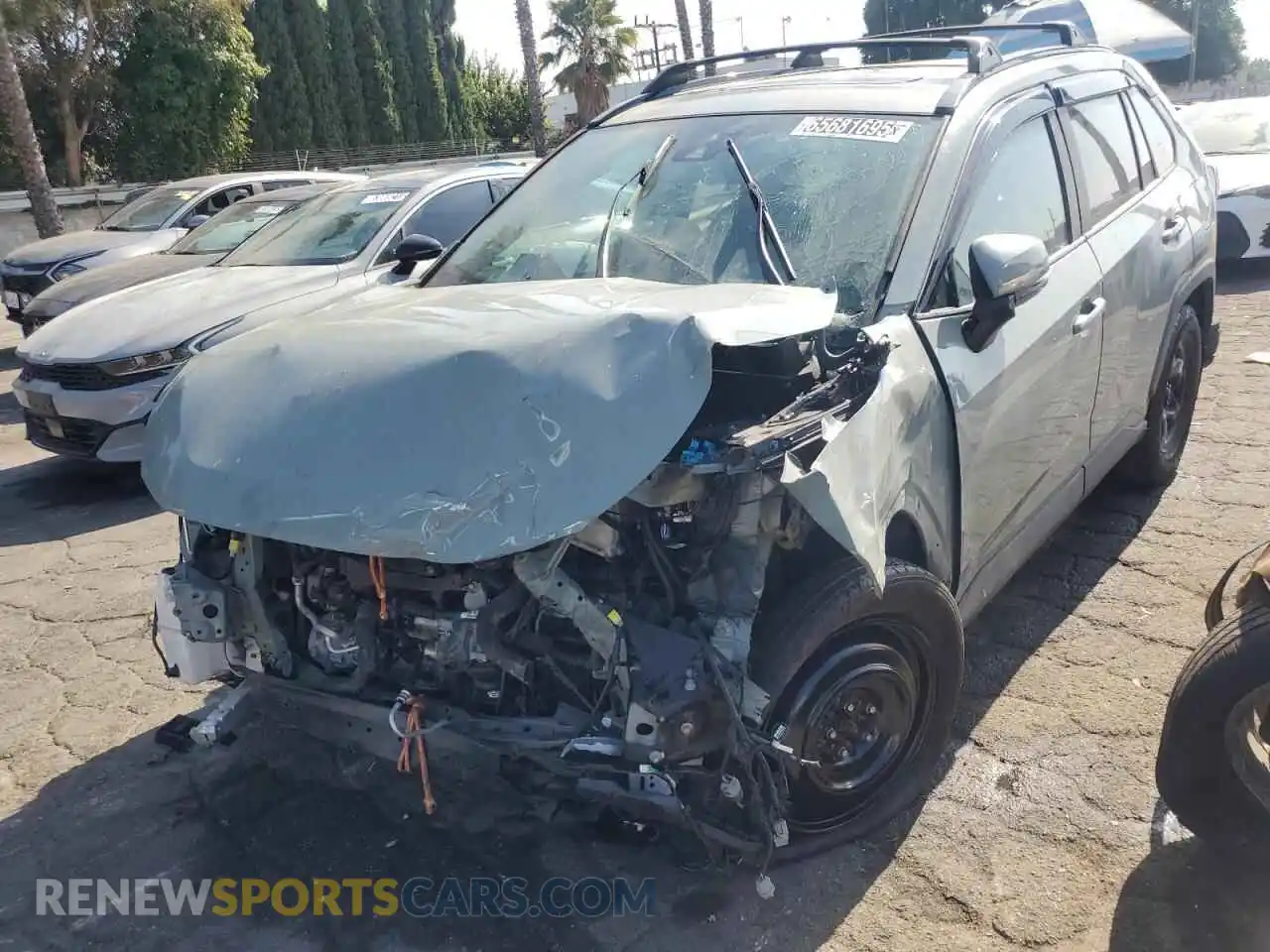 1 Photograph of a damaged car 2T3C1RFVXMW155013 TOYOTA RAV4 2021