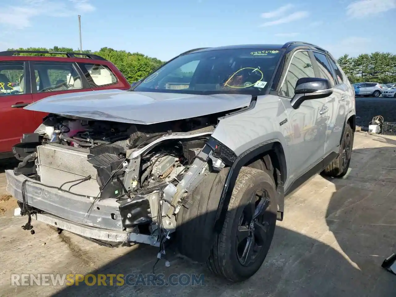 2 Photograph of a damaged car 2T3E6RFV9MW009499 TOYOTA RAV4 2021