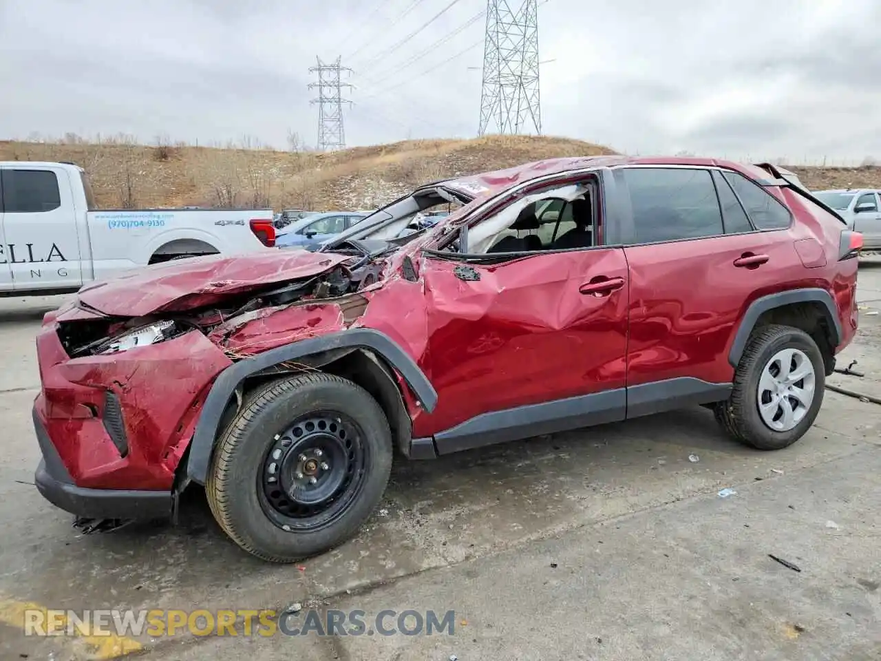 1 Photograph of a damaged car 2T3F1RFV7MW235981 TOYOTA RAV4 2021