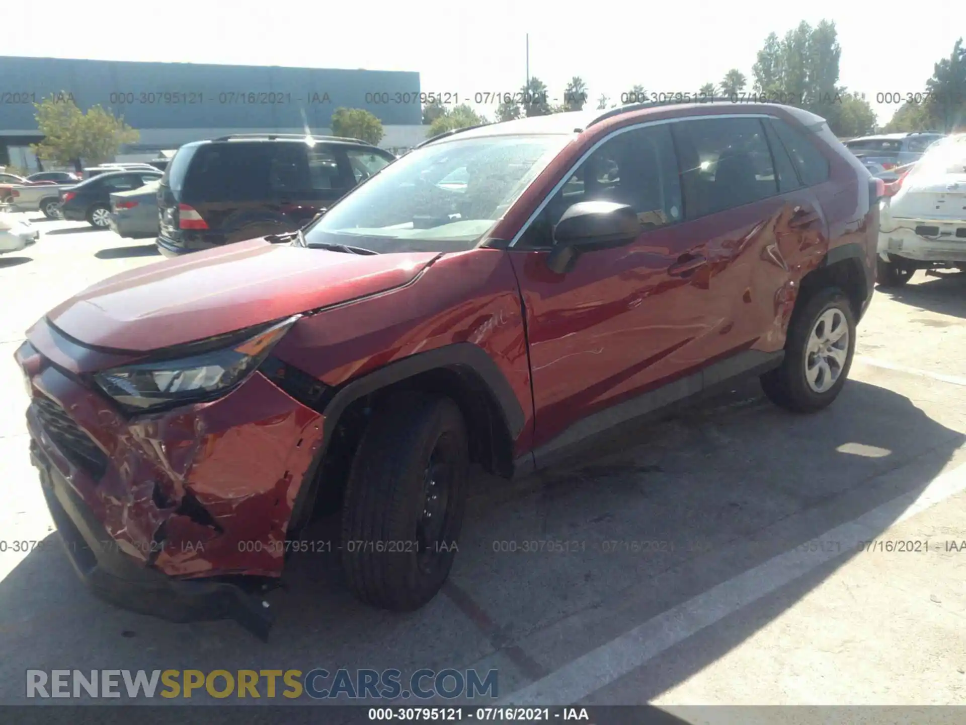 2 Photograph of a damaged car 2T3F1RFV8MW194521 TOYOTA RAV4 2021