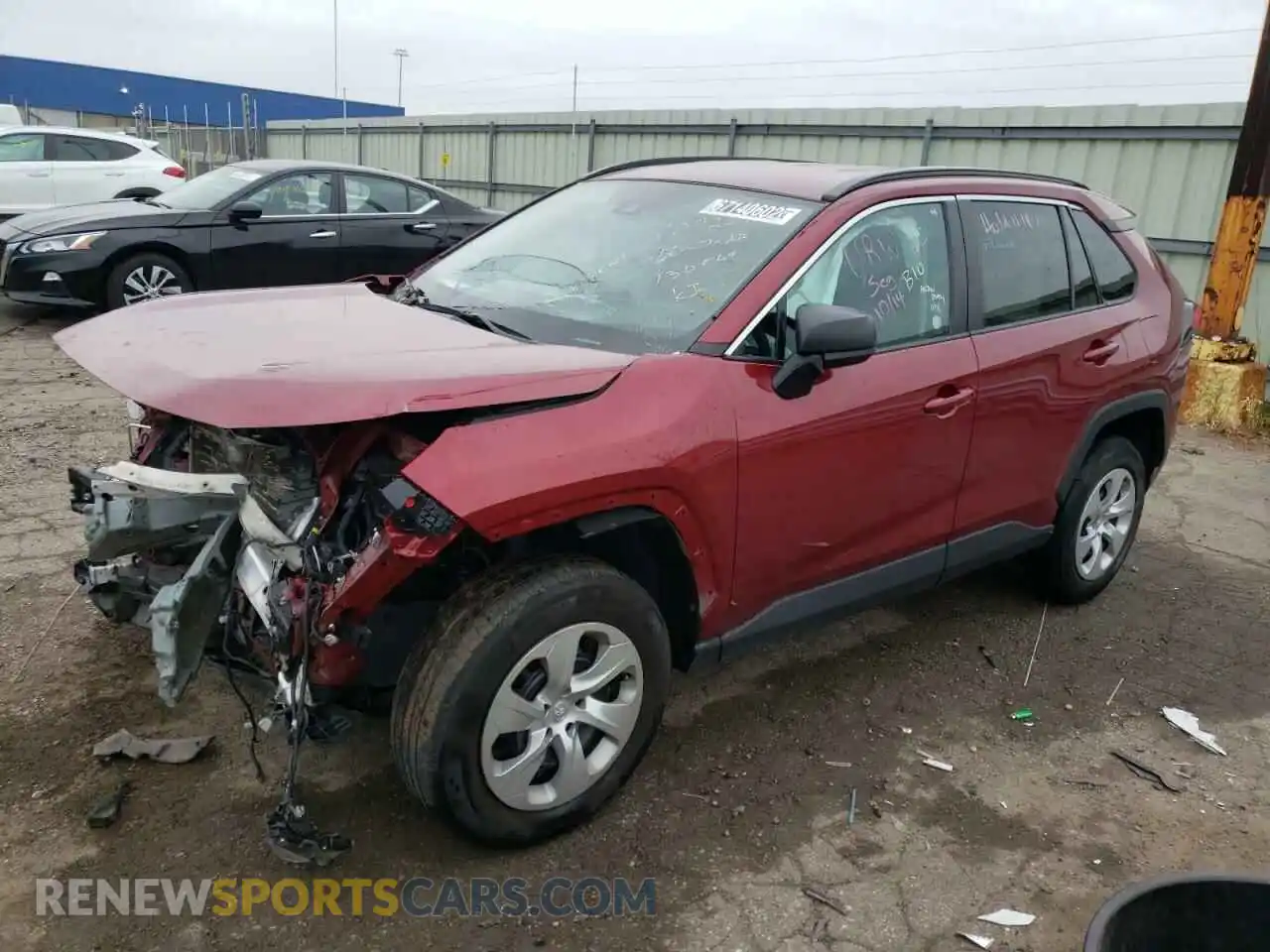 1 Photograph of a damaged car 2T3H1RFV1MW130569 TOYOTA RAV4 2021