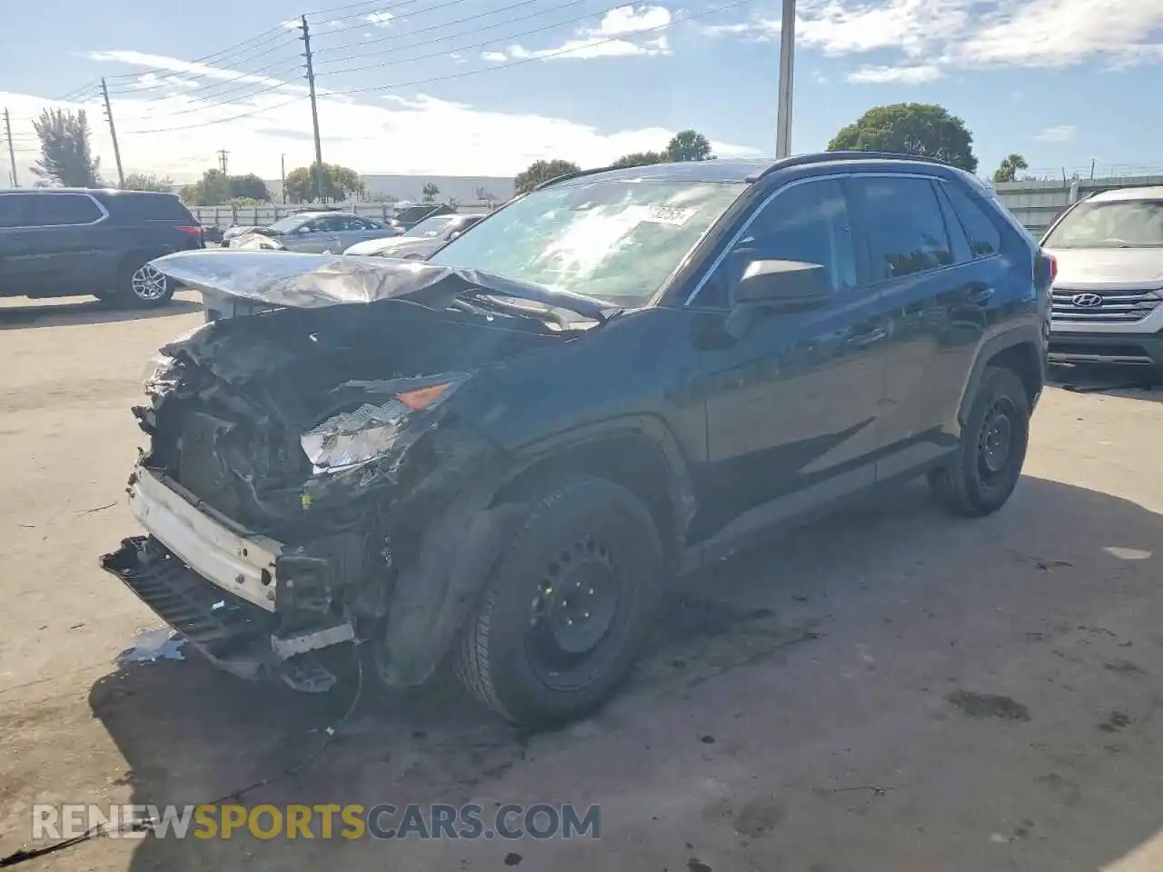1 Photograph of a damaged car 2T3H1RFV3MC090948 TOYOTA RAV4 2021