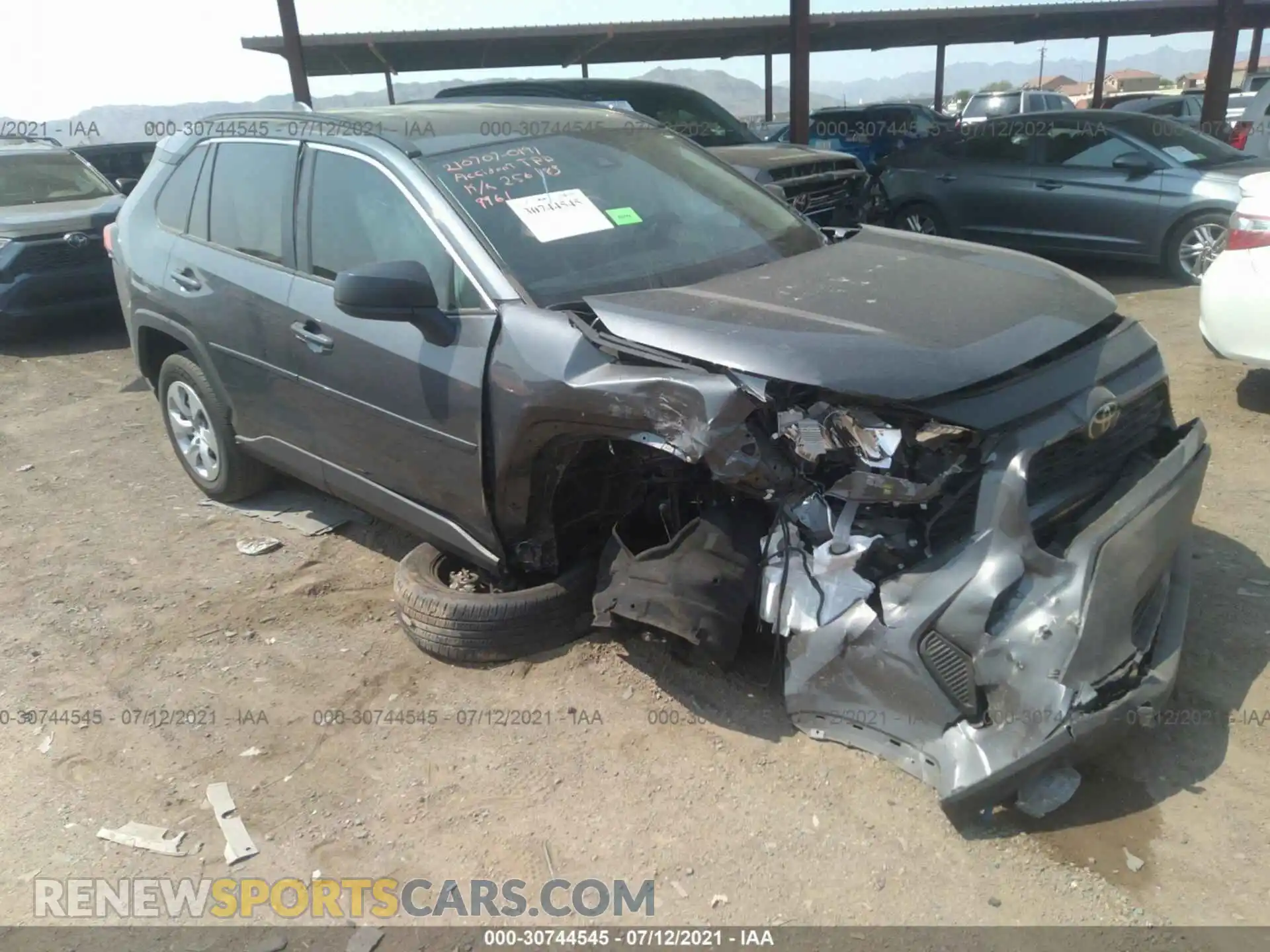 1 Photograph of a damaged car 2T3H1RFV6MW109961 TOYOTA RAV4 2021