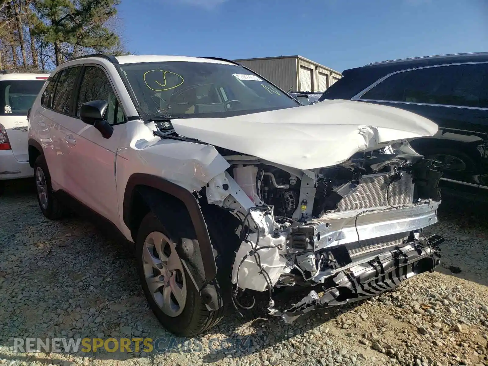 1 Photograph of a damaged car 2T3H1RFVXMW104519 TOYOTA RAV4 2021