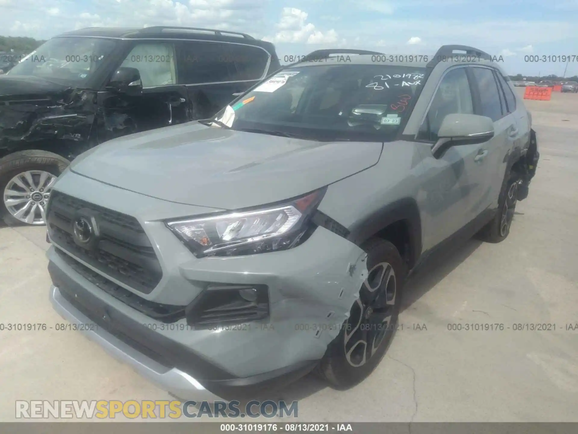 2 Photograph of a damaged car 2T3J1RFV7MW195816 TOYOTA RAV4 2021