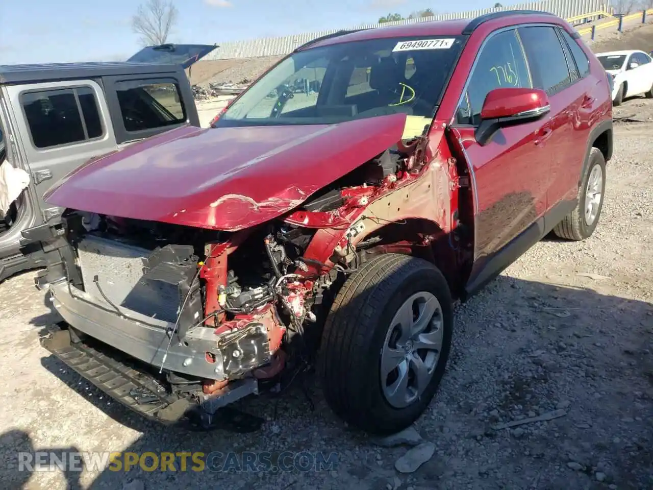 2 Photograph of a damaged car 2T3K1RFV8MW164191 TOYOTA RAV4 2021