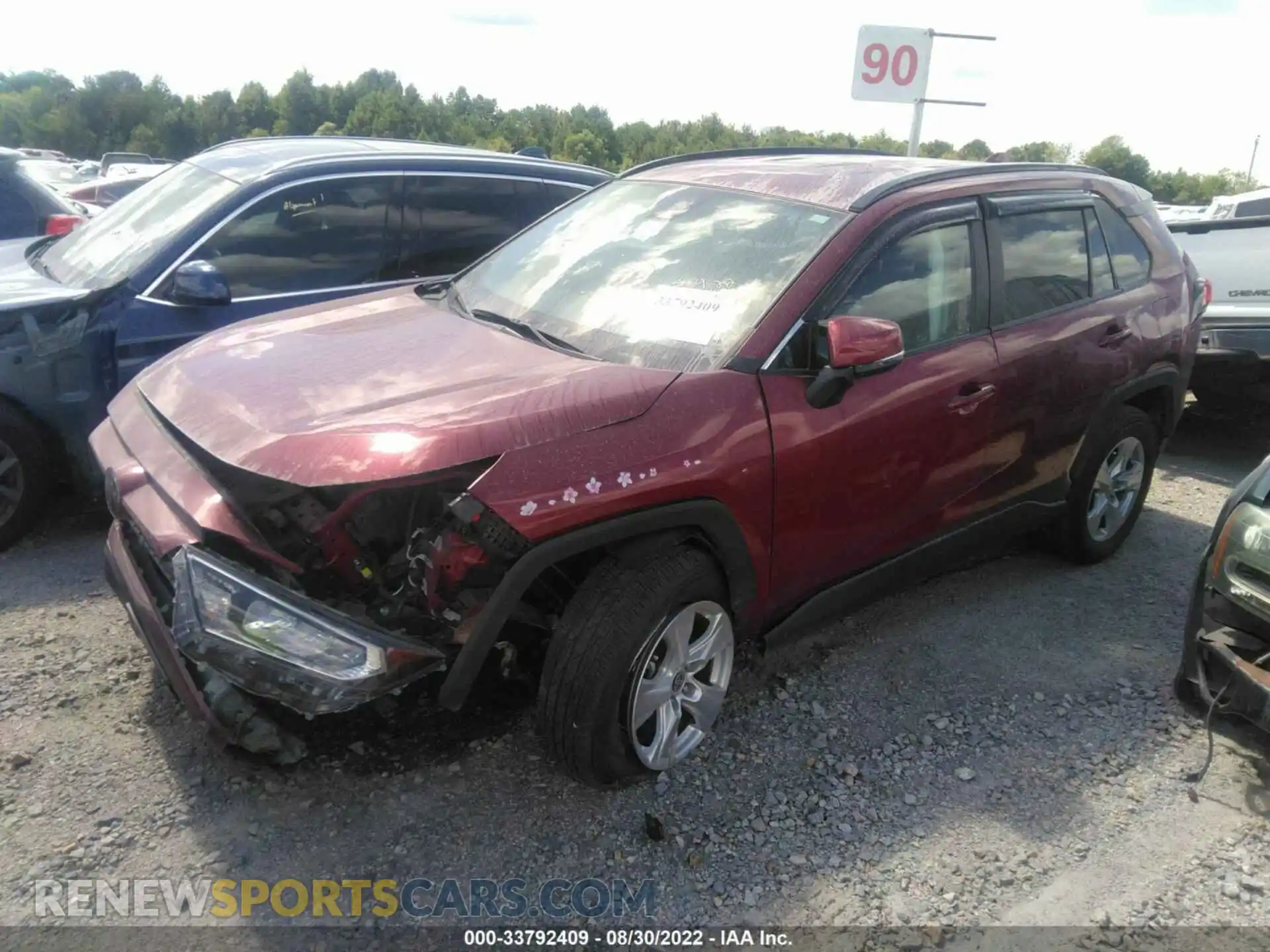 2 fotografías del automóvil dañado 2T3P1RFV4MW192348 TOYOTA RAV4 2021