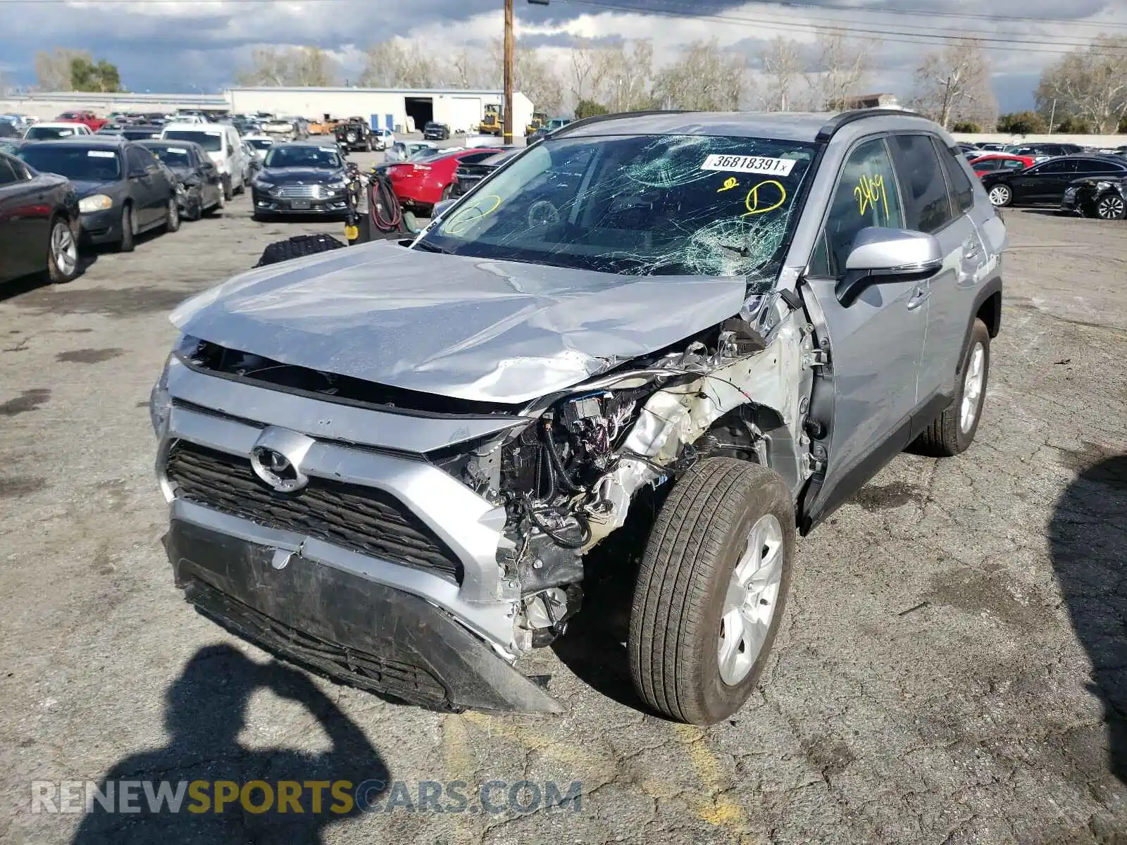 2 Photograph of a damaged car 2T3P1RFV8MW141287 TOYOTA RAV4 2021