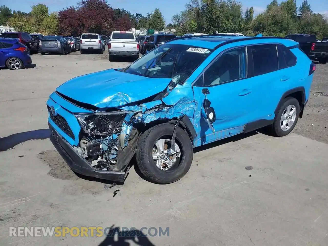 1 Photograph of a damaged car 2T3R6RFV3MW017860 TOYOTA RAV4 2021