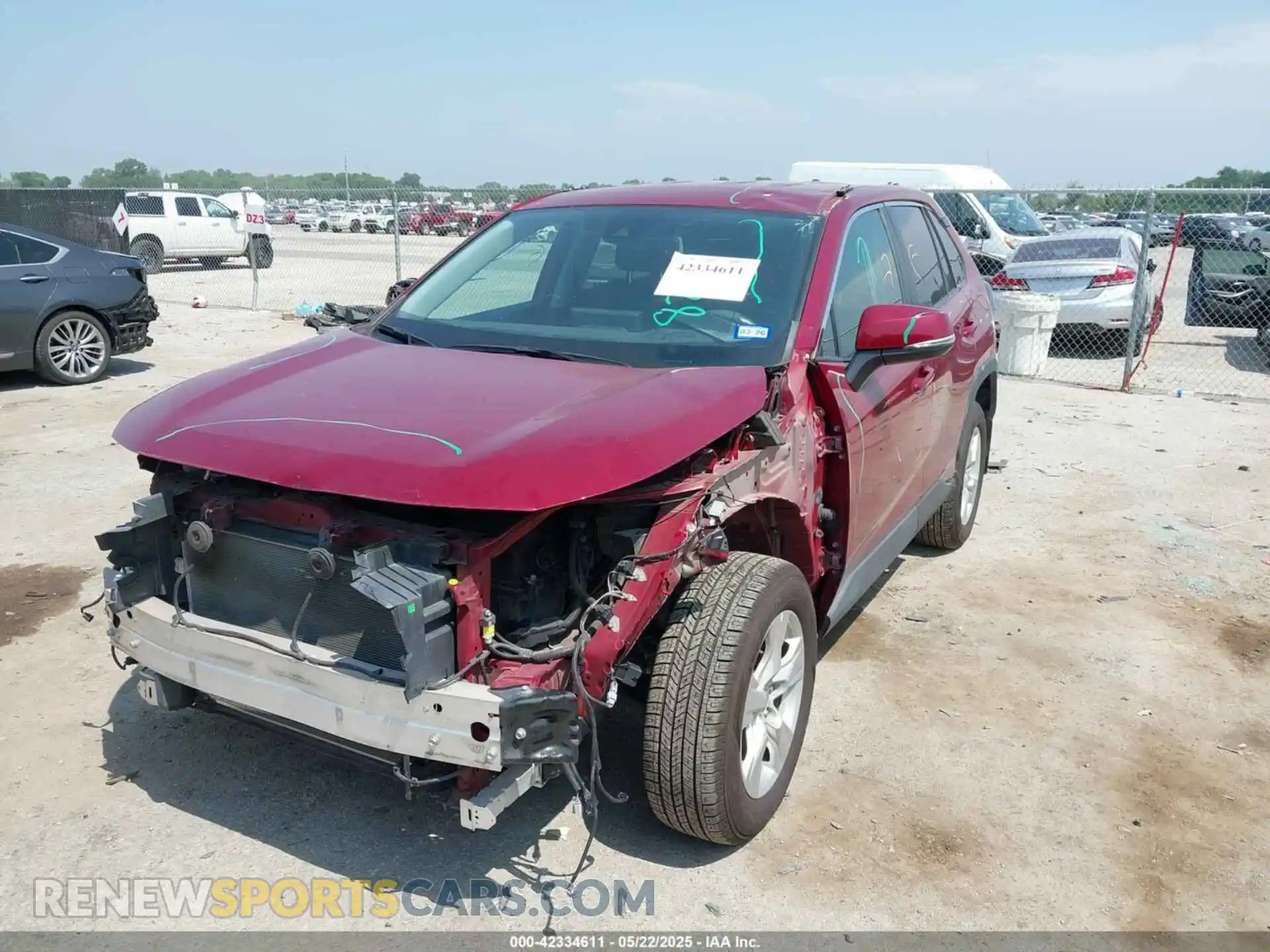 2 Photograph of a damaged car 2T3W1RFV4MW141427 TOYOTA RAV4 2021