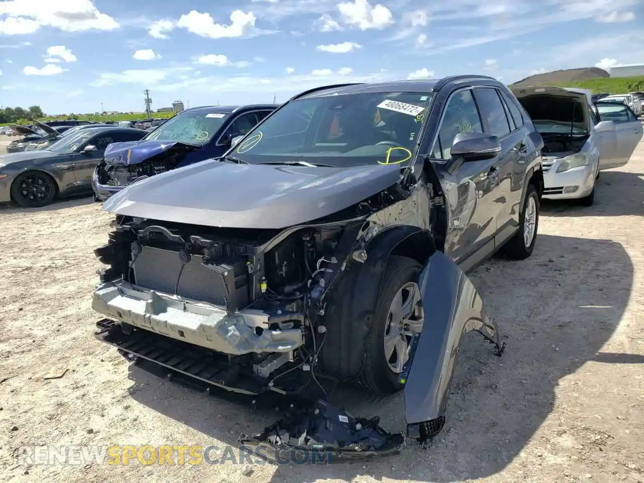 2 fotografías del automóvil dañado 2T3W1RFV7MW148971 TOYOTA RAV4 2021
