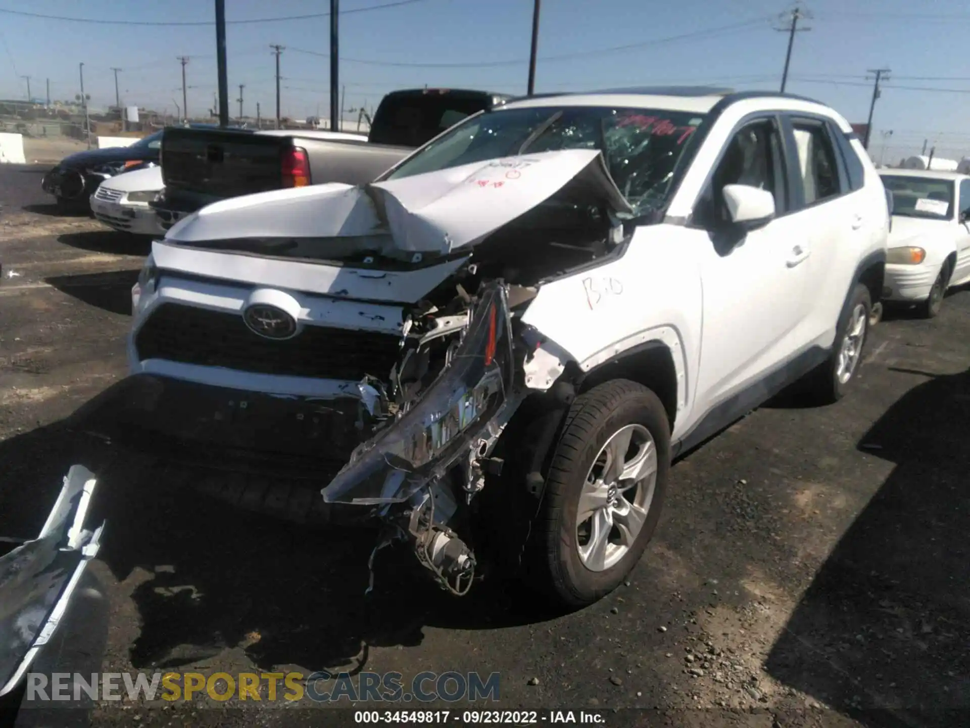 2 Photograph of a damaged car 2T3W1RFV8MC099555 TOYOTA RAV4 2021