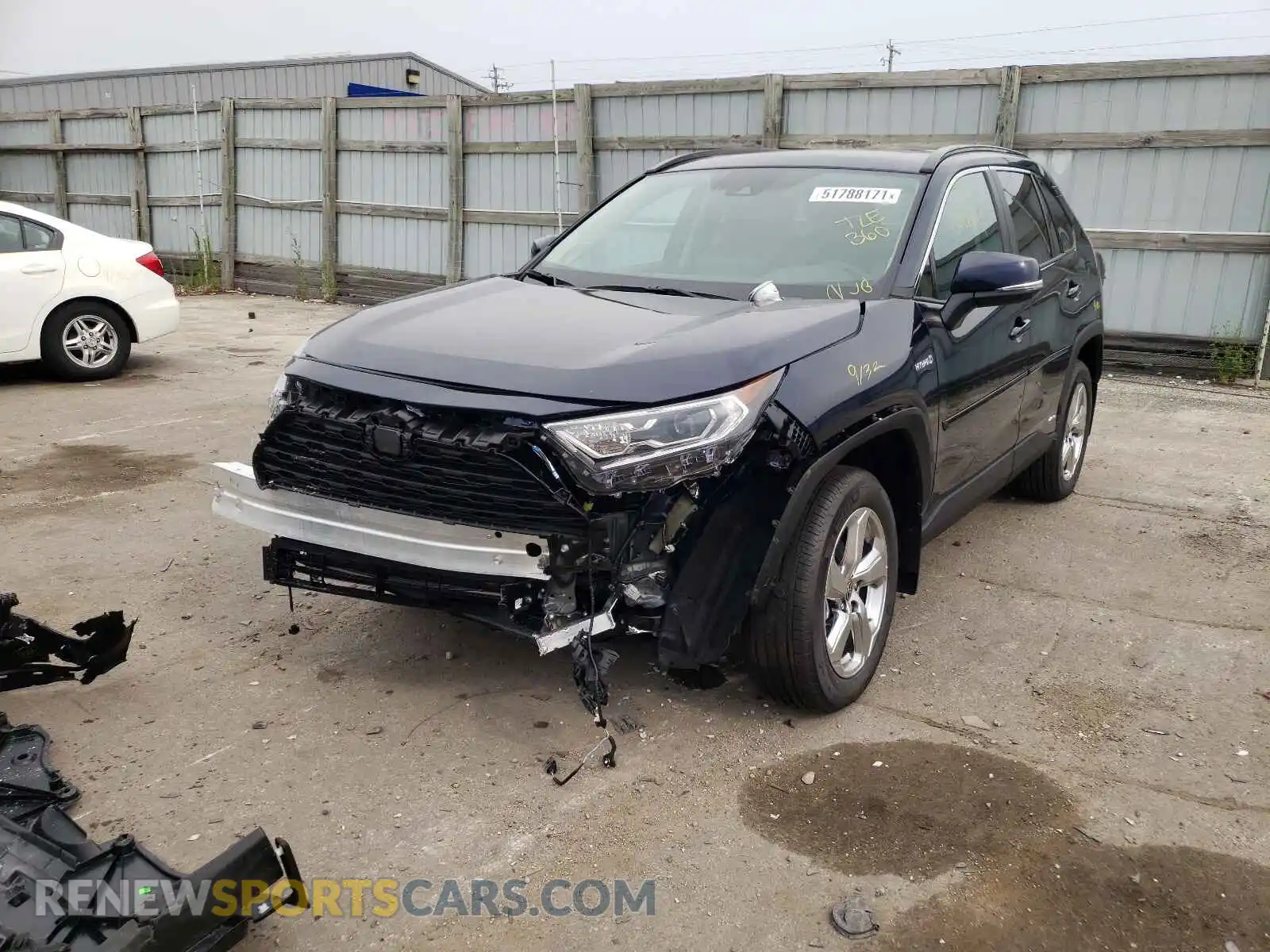 2 Photograph of a damaged car 4T3B6RFV2MU045313 TOYOTA RAV4 2021