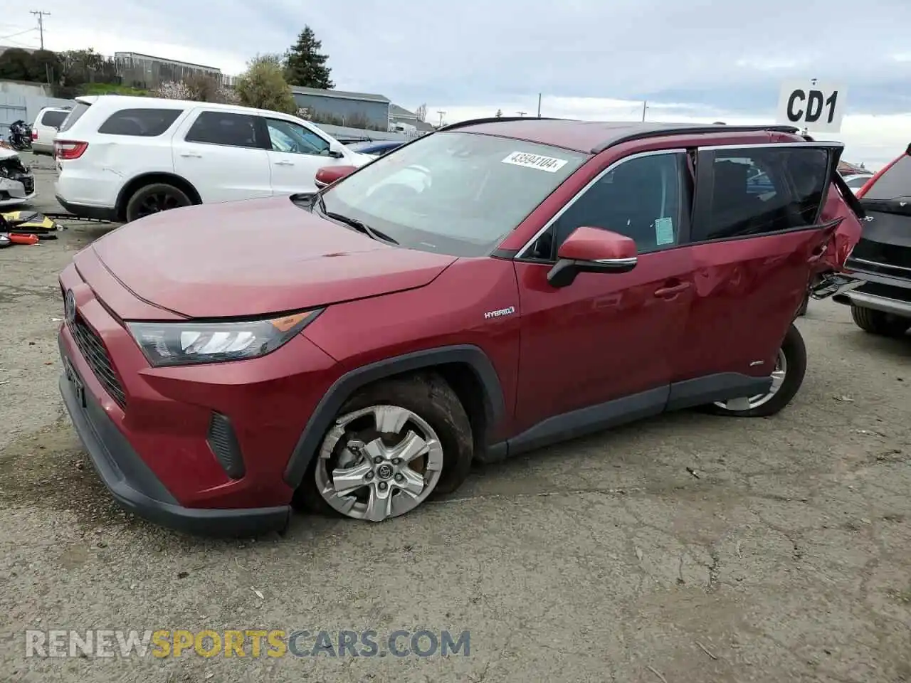 1 Photograph of a damaged car 4T3M6RFV6MU013635 TOYOTA RAV4 2021