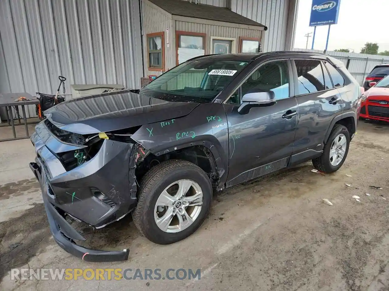 1 Photograph of a damaged car 4T3R6RFV0MU027648 TOYOTA RAV4 2021