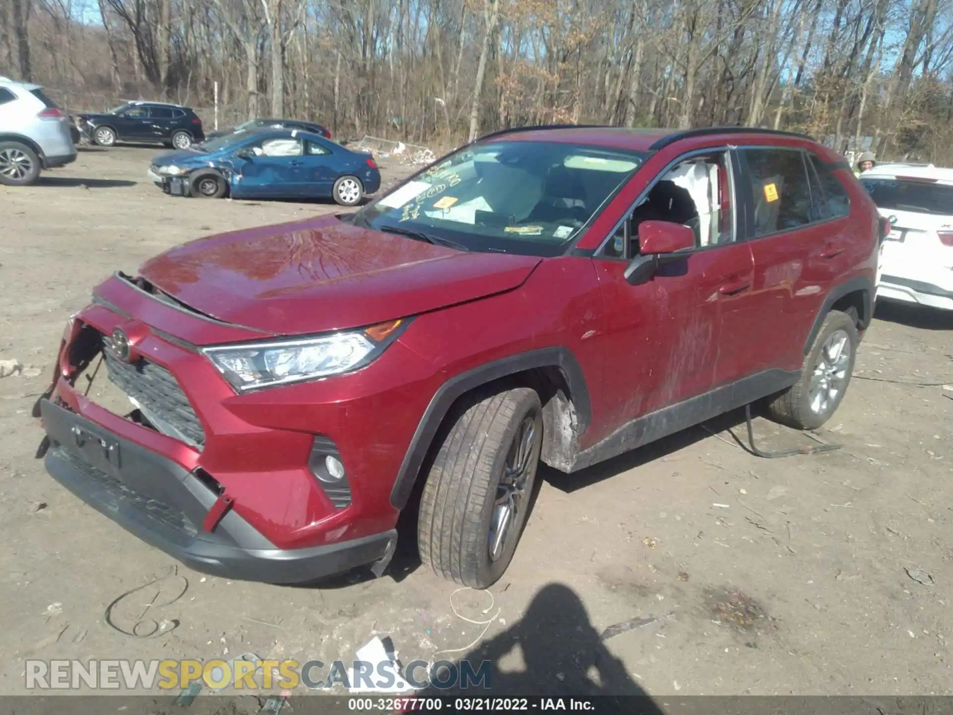 2 fotografías del automóvil dañado JTMA1RFV2MD074706 TOYOTA RAV4 2021