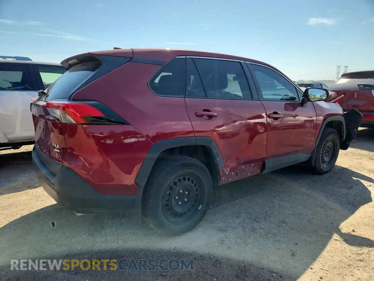 3 fotografías del automóvil dañado 2T3F1RFV7NW259019 TOYOTA RAV4 2022