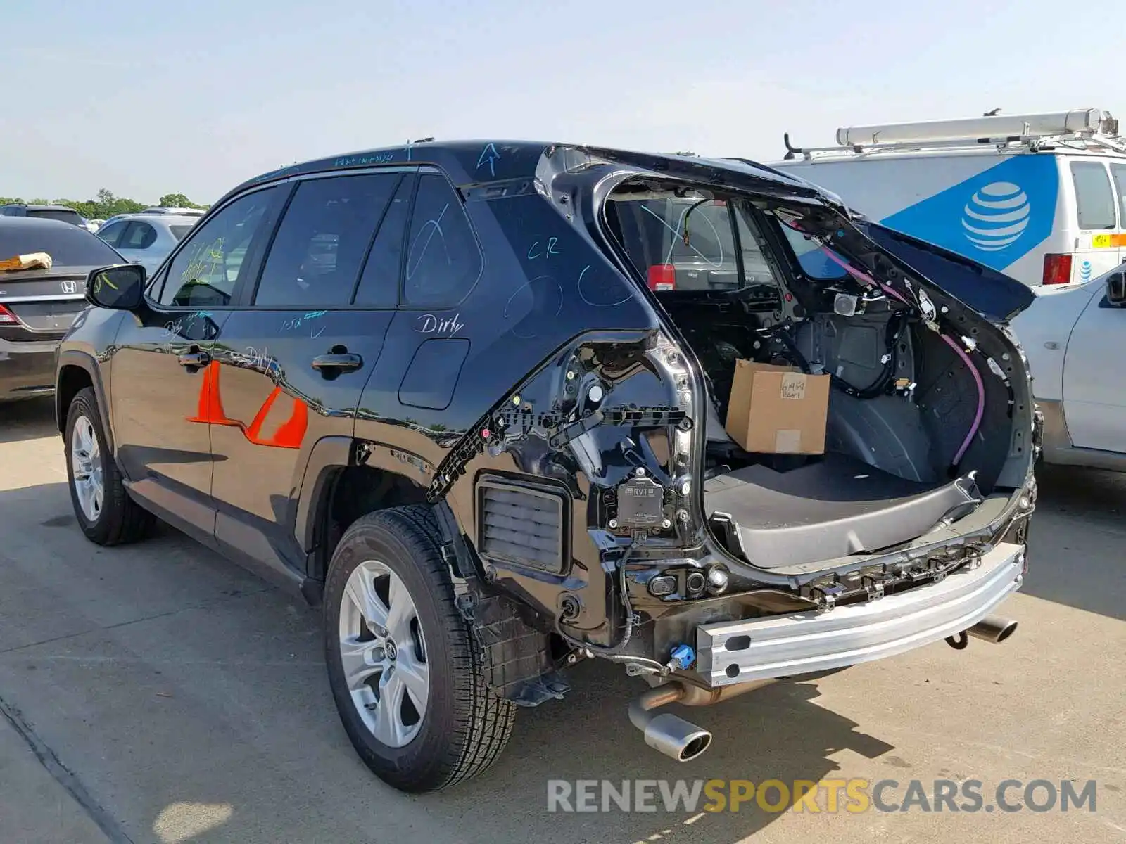 3 Photograph of a damaged car JTMW1RFV4KD007978 TOYOTA RAV4 XLE 2019