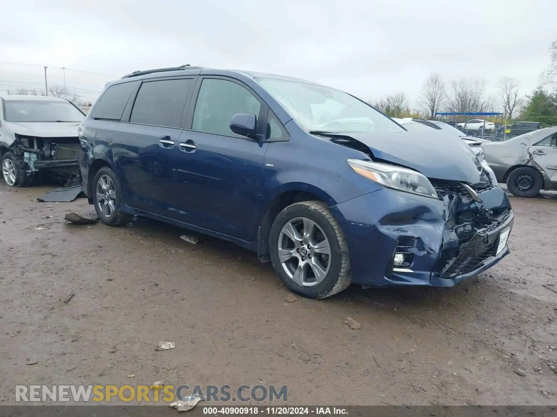 1 fotografías del automóvil dañado 5TDEZ3DC8KS214106 TOYOTA SIENNA 2019