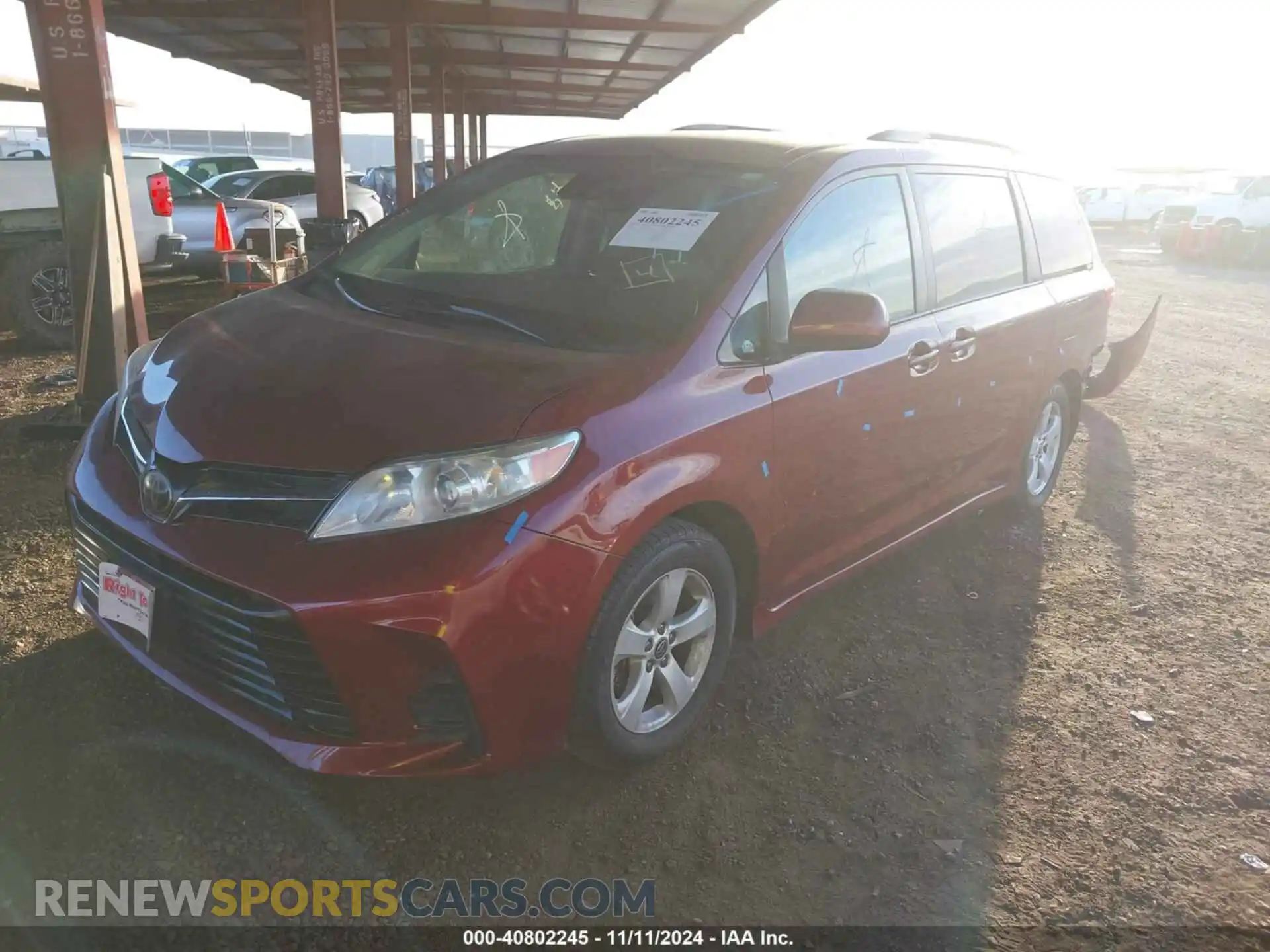 2 Photograph of a damaged car 5TDKZ3DC4LS064130 TOYOTA SIENNA 2020