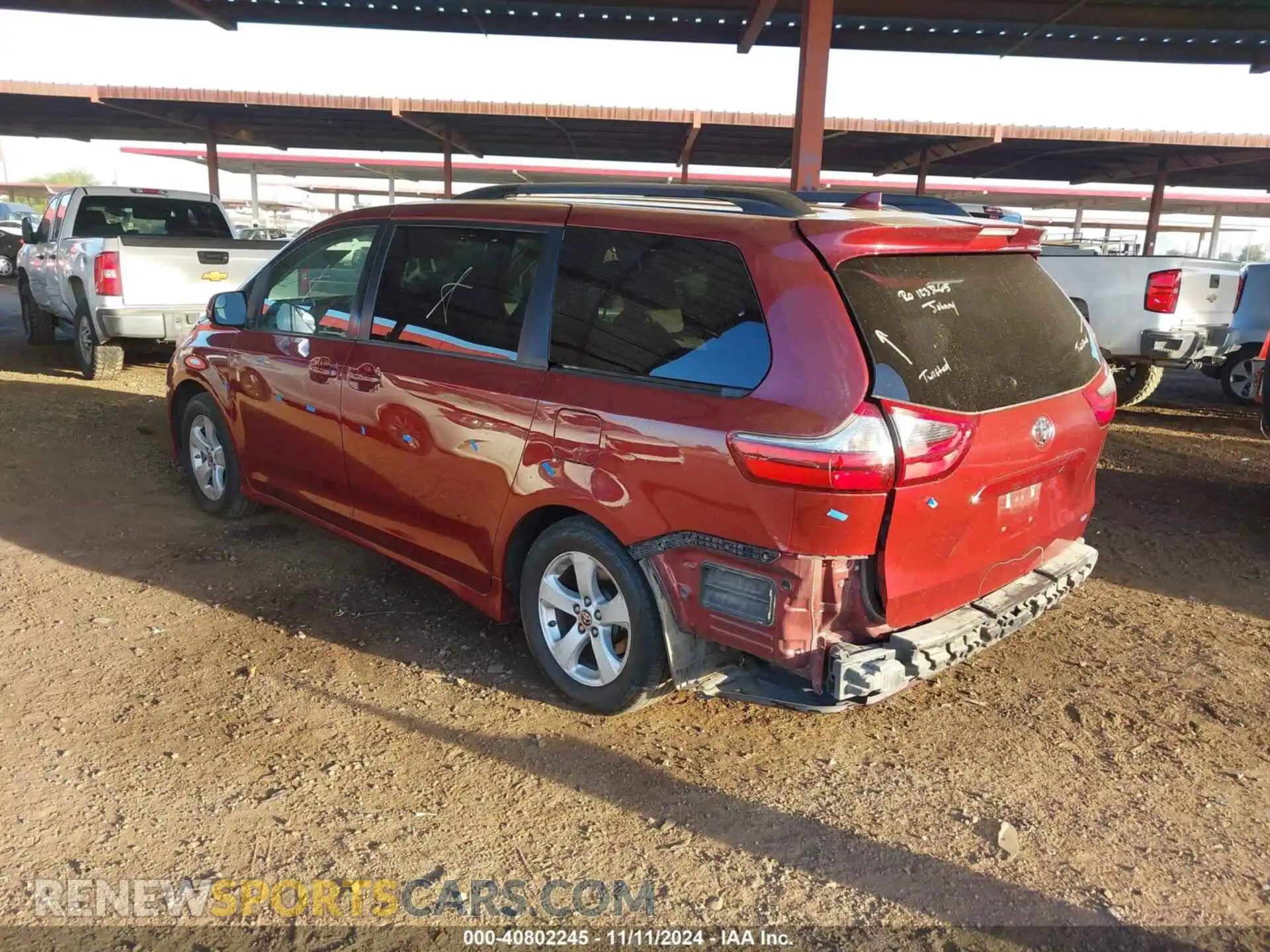 3 Photograph of a damaged car 5TDKZ3DC4LS064130 TOYOTA SIENNA 2020