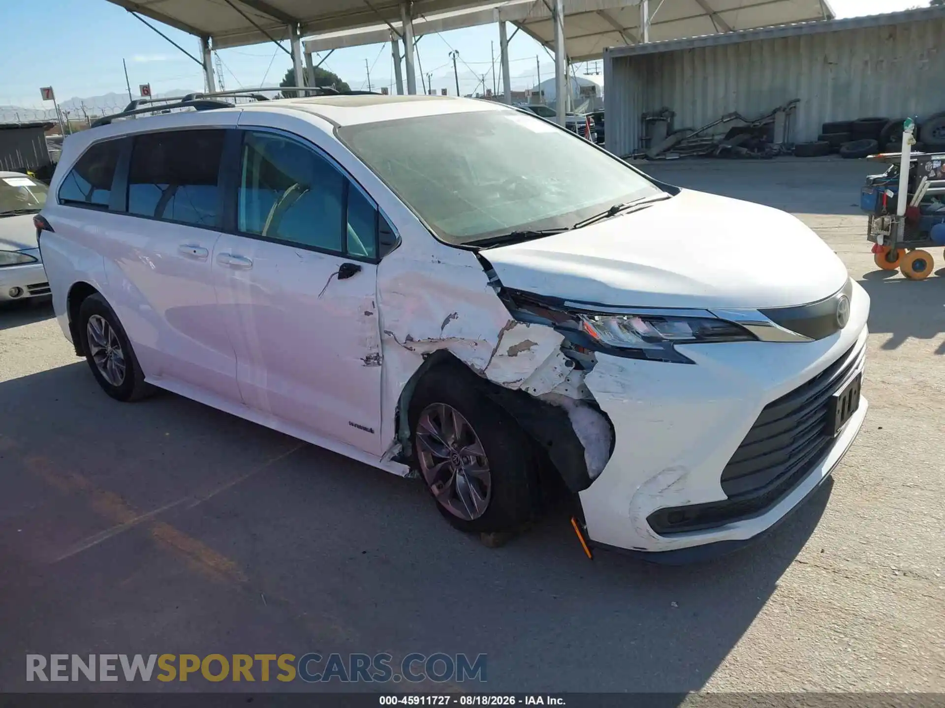 1 Photograph of a damaged car 5TDBRKEC4MS073310 TOYOTA SIENNA 2021