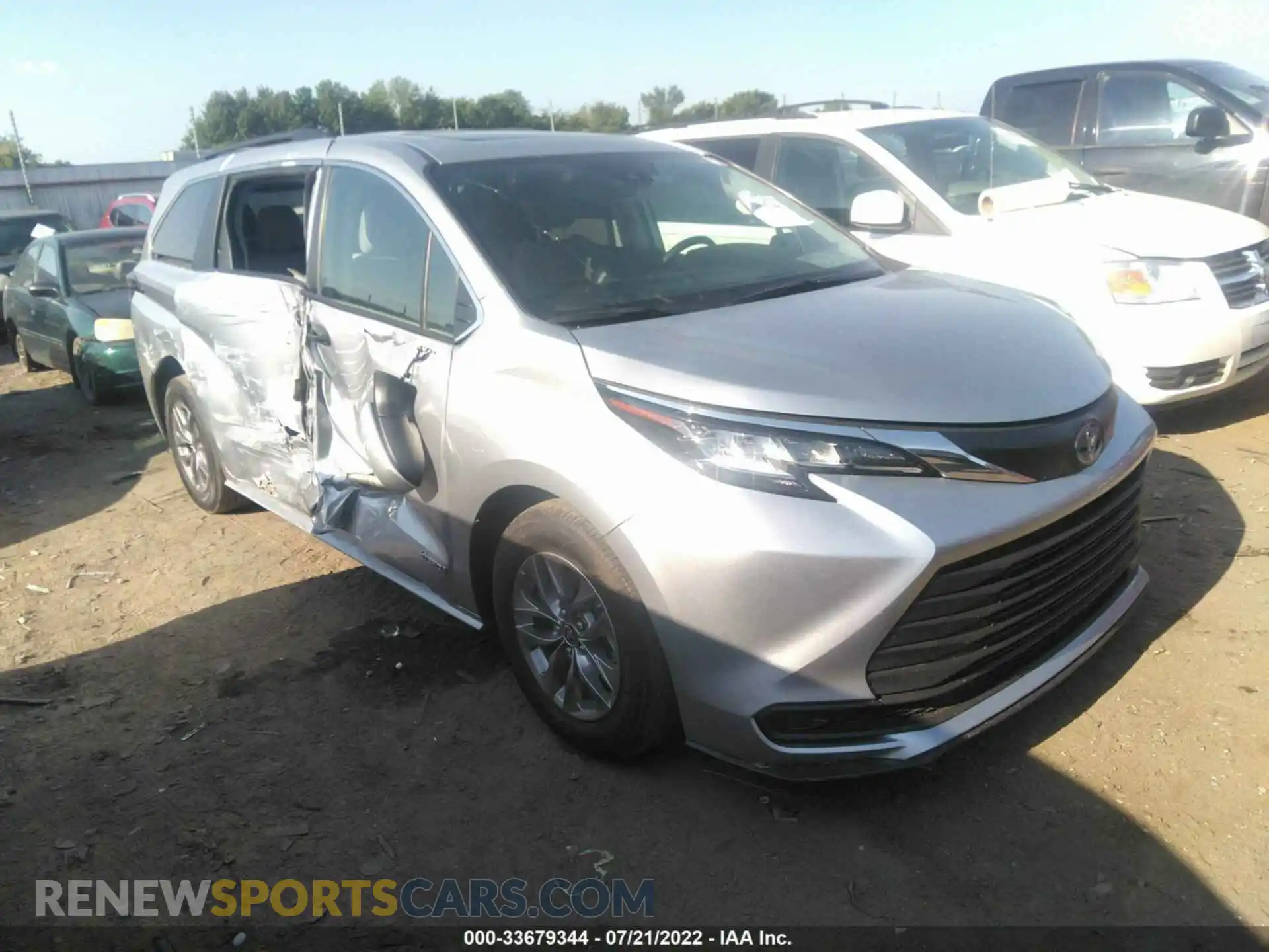 1 Photograph of a damaged car 5TDBRKEC7MS018687 TOYOTA SIENNA 2021