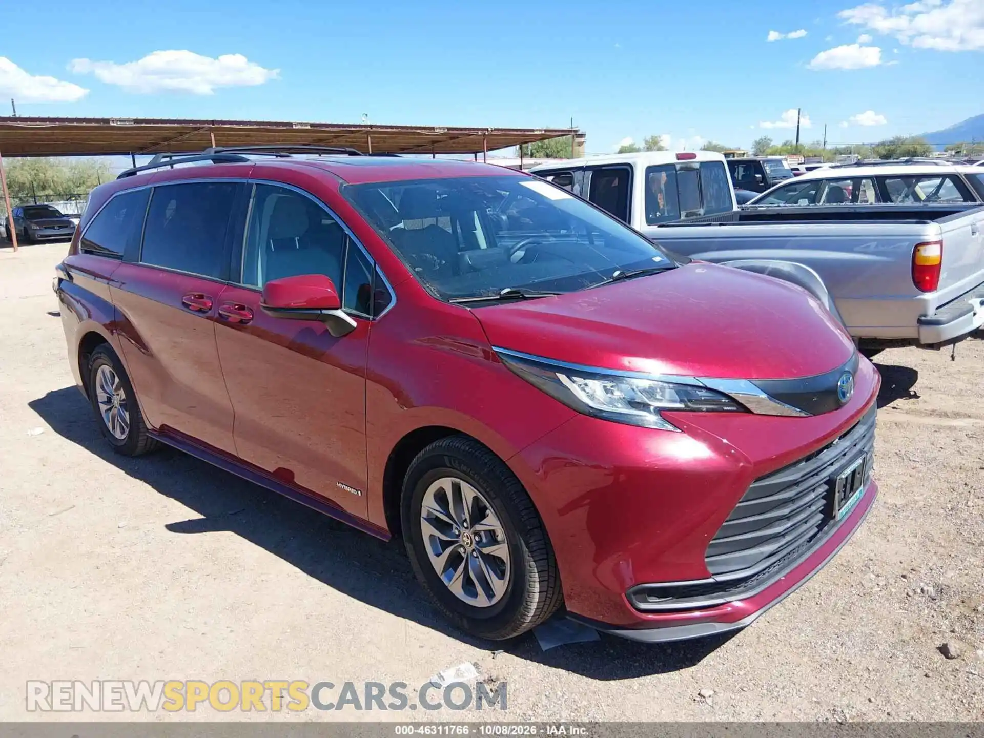 1 Фотография поврежденного автомобиля 5TDBRKEC9MS072525 TOYOTA SIENNA 2021