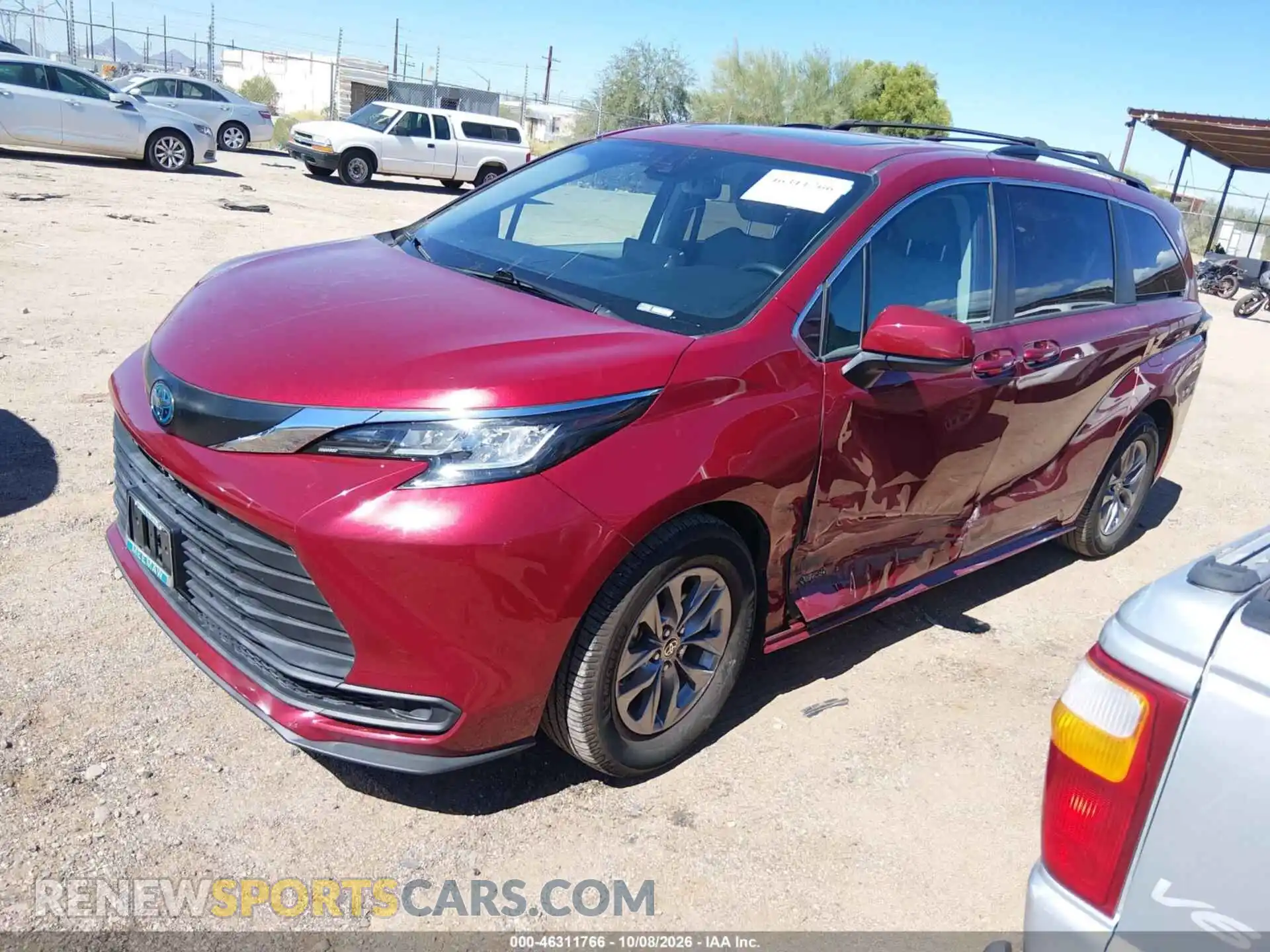 2 Фотография поврежденного автомобиля 5TDBRKEC9MS072525 TOYOTA SIENNA 2021