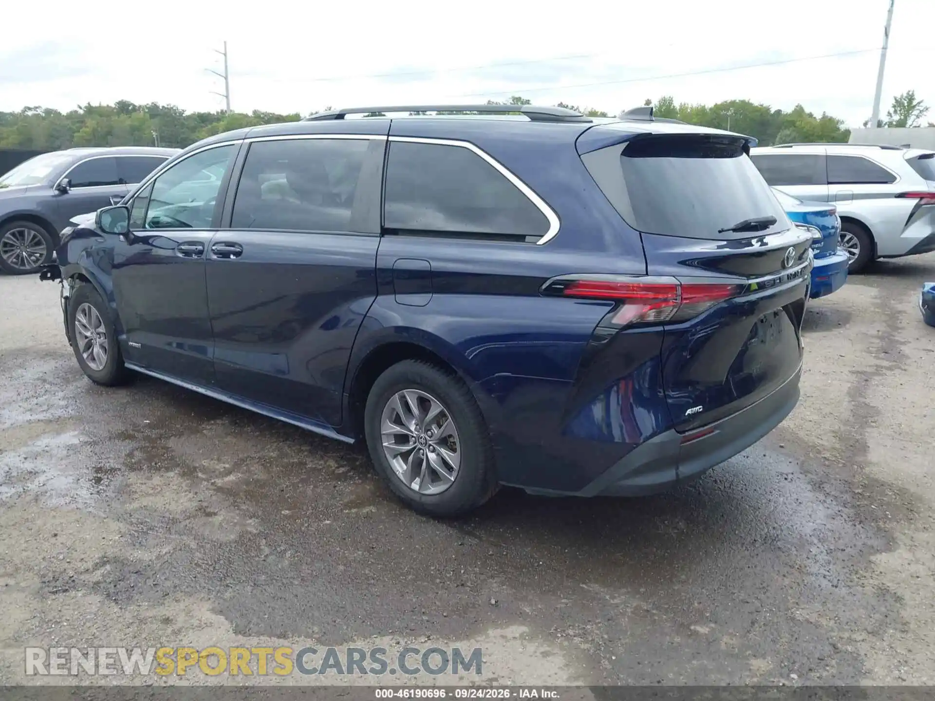 3 fotografías del automóvil dañado 5TDBSKFCXMS020663 TOYOTA SIENNA 2021