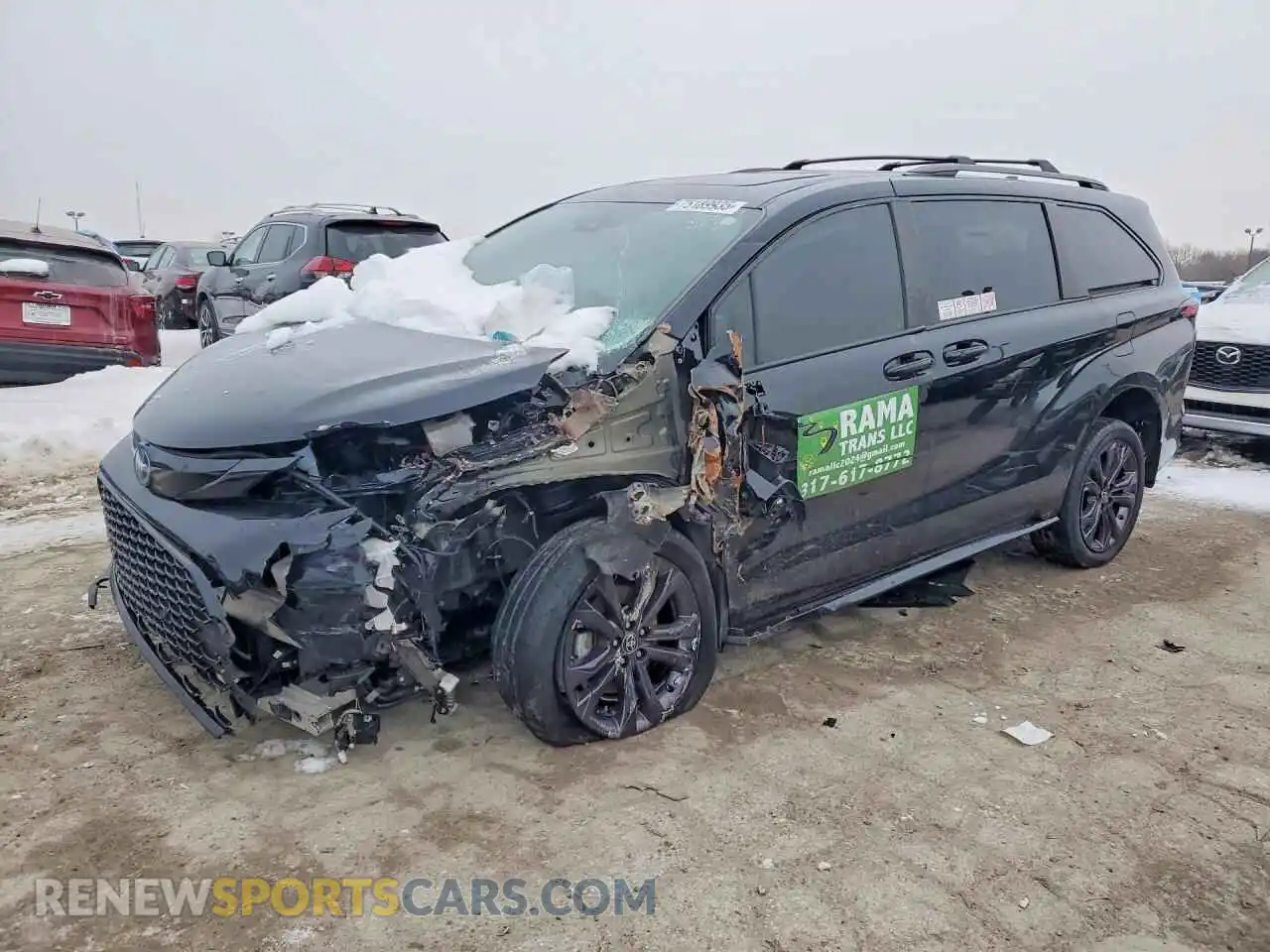 1 Photograph of a damaged car 5TDDRKEC0MS053581 TOYOTA SIENNA 2021