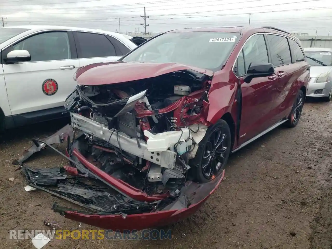 1 fotografías del automóvil dañado 5TDDRKEC5MS037439 TOYOTA SIENNA 2021