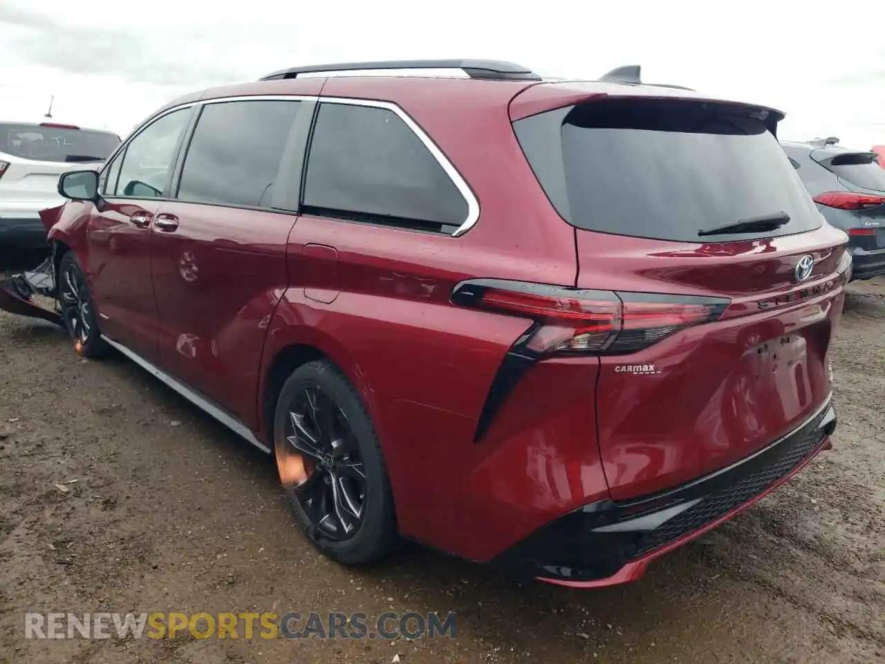 2 fotografías del automóvil dañado 5TDDRKEC5MS037439 TOYOTA SIENNA 2021