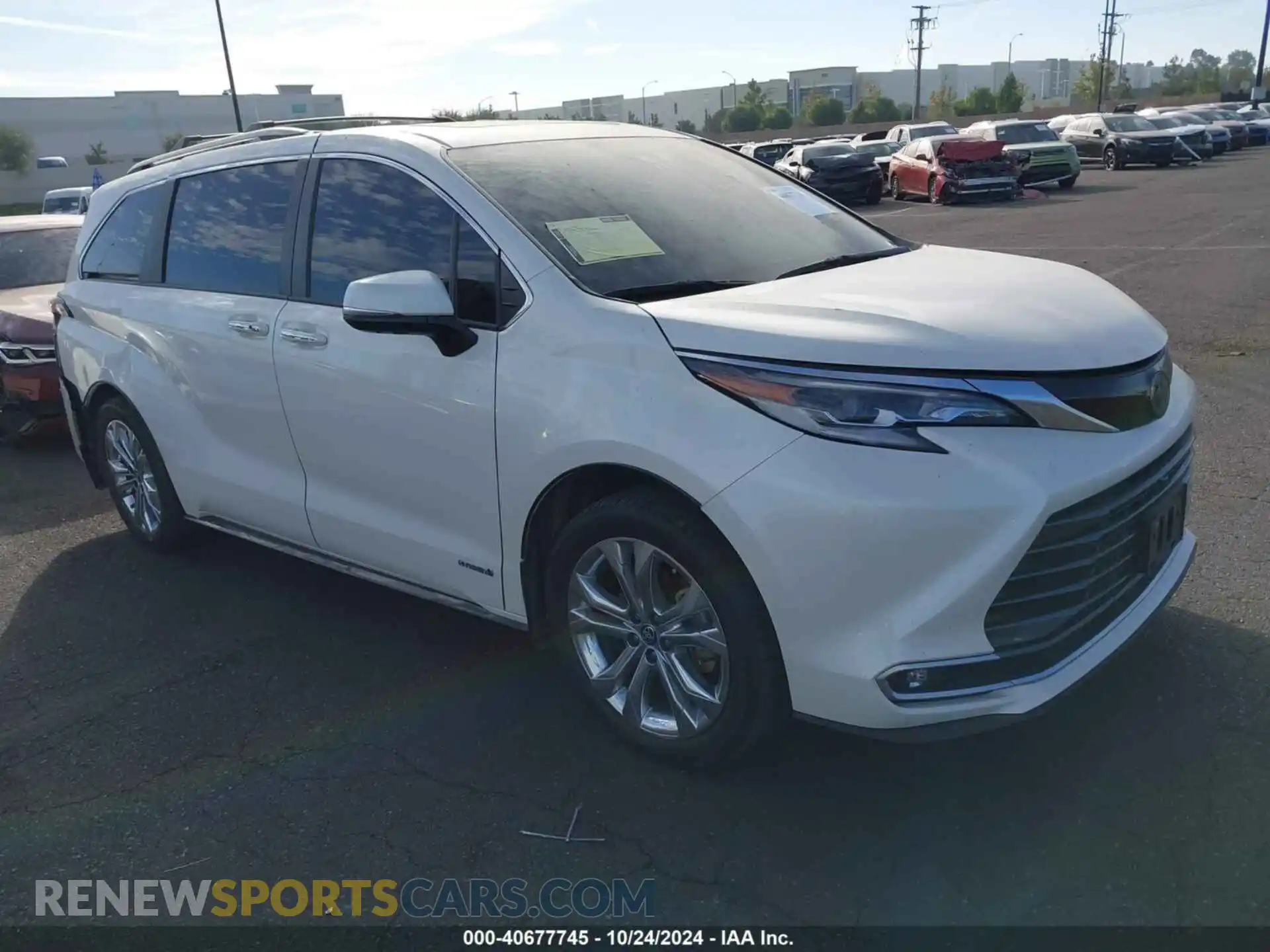 1 fotografías del automóvil dañado 5TDERKEC5MS014263 TOYOTA SIENNA 2021