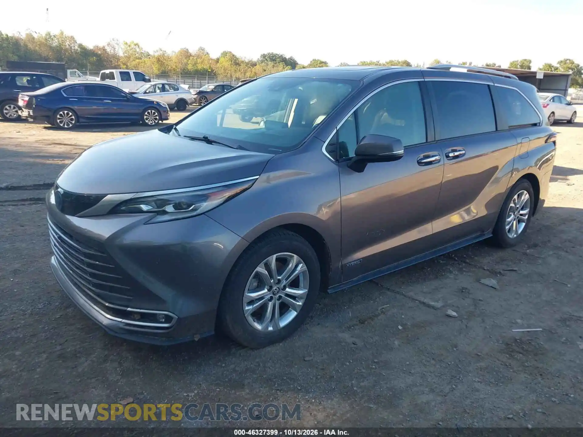 2 fotografías del automóvil dañado 5TDESKFCXMS007831 TOYOTA SIENNA 2021
