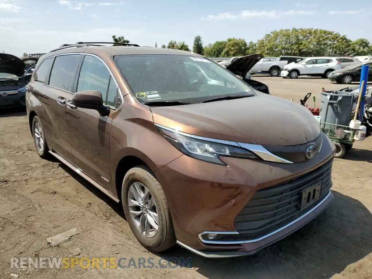 1 Photograph of a damaged car 5TDJRKEC0MS068780 TOYOTA SIENNA 2021